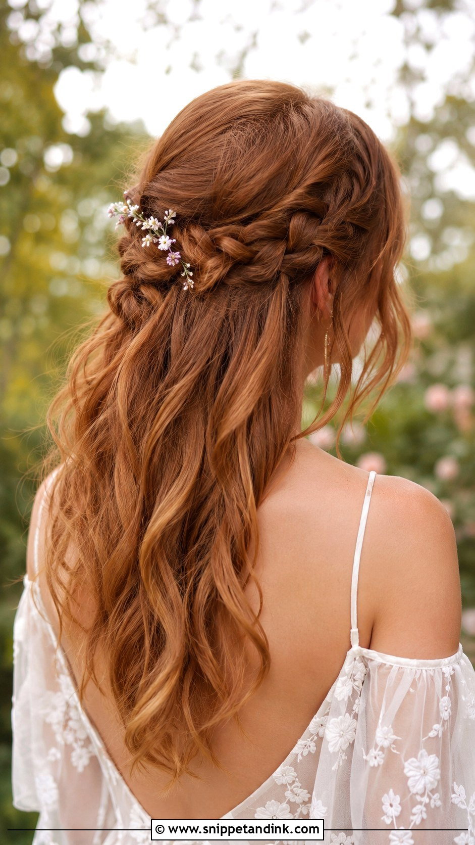 Braided Half Up Style - Snippet and Ink - 20 Upstyles for Medium Hair Wedding Guest Ideas