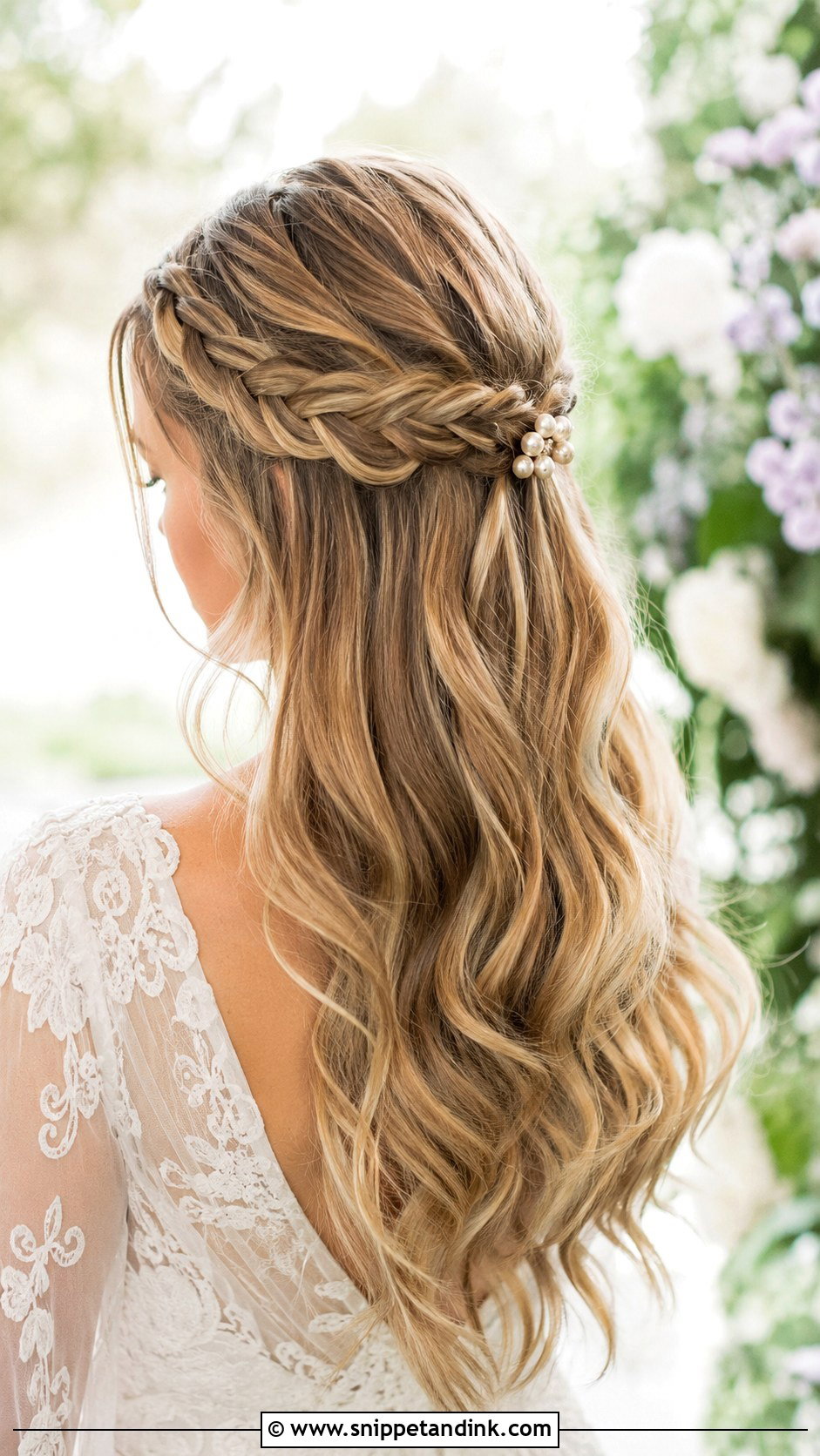 Braided Half Up Style - Snippet and Ink - 25 Hair Styles for Weddings
