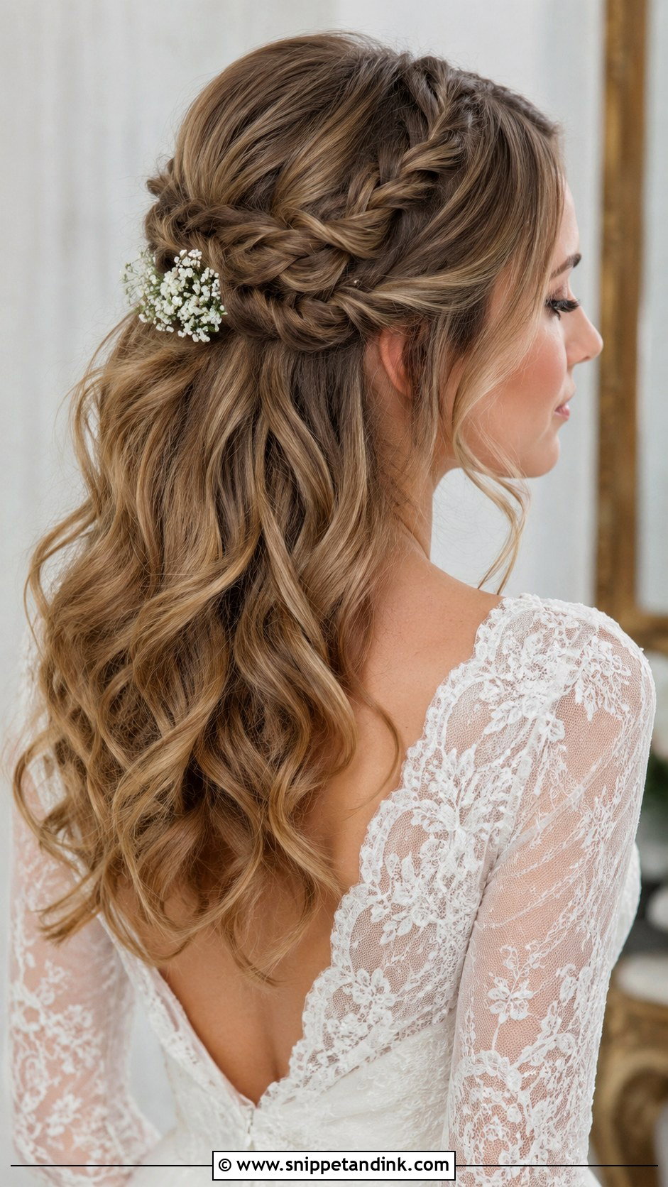 Braided Half Up Wedding Hair - Snippet and Ink - 15 Simple Half-Up Wedding Hairstyles