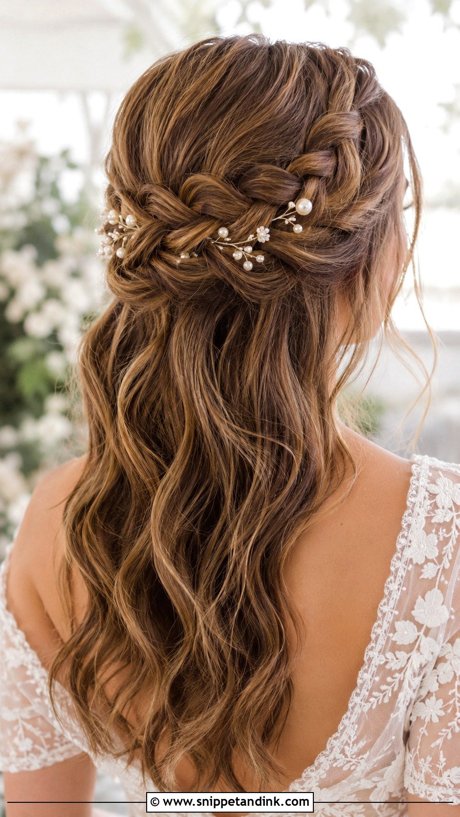 Braided Half Up Wedding Hair - Snippet and Ink - 20 Simple Bride Hair Ideas