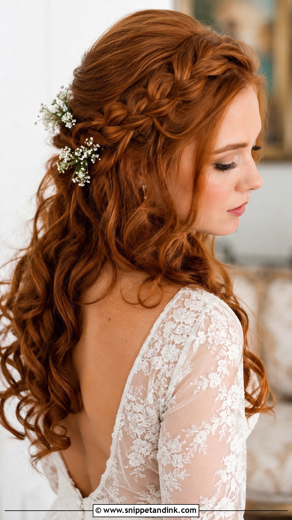 Braided Half Up Wedding Hair - Snippet and Ink - 25 Half-Up Wedding Hair Styles