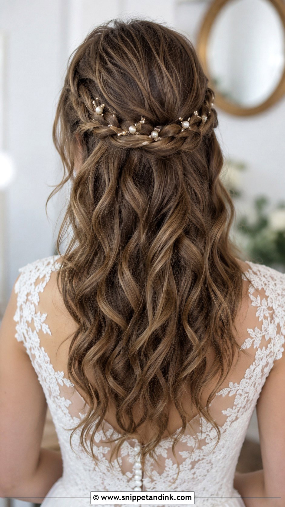 Braided Half Up Wedding Hair - Snippet and Ink - 15 Half-Up Wedding Hair Tutorial Ideas