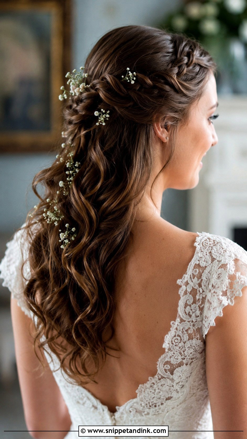 Braided Half Up Wedding Hairstyle - Snippet and Ink - 35 Wedding Hairstyles