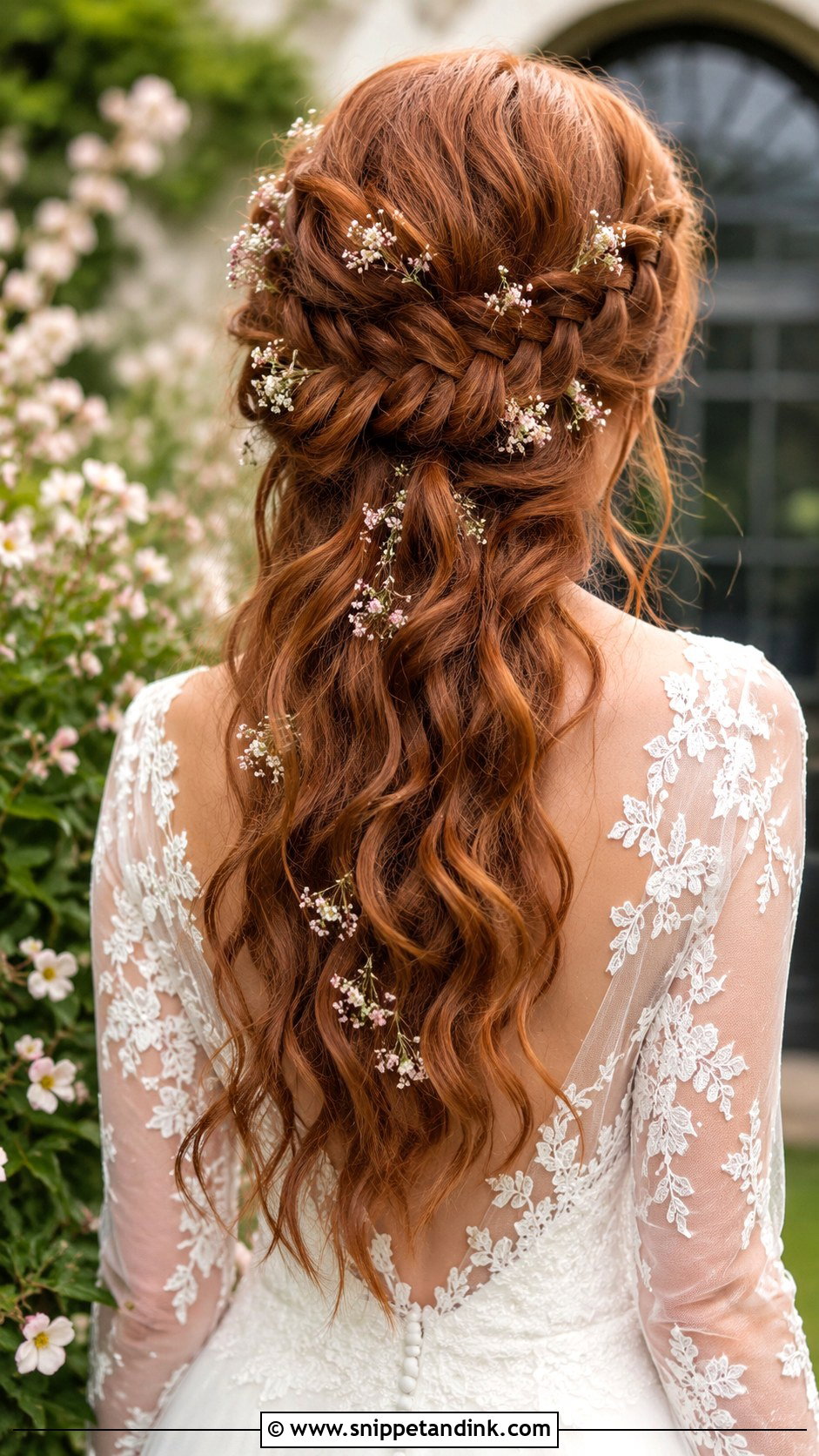 Braided Half Up Wedding Hairstyle - Snippet and Ink - 25 Cute Wedding Hairstyles