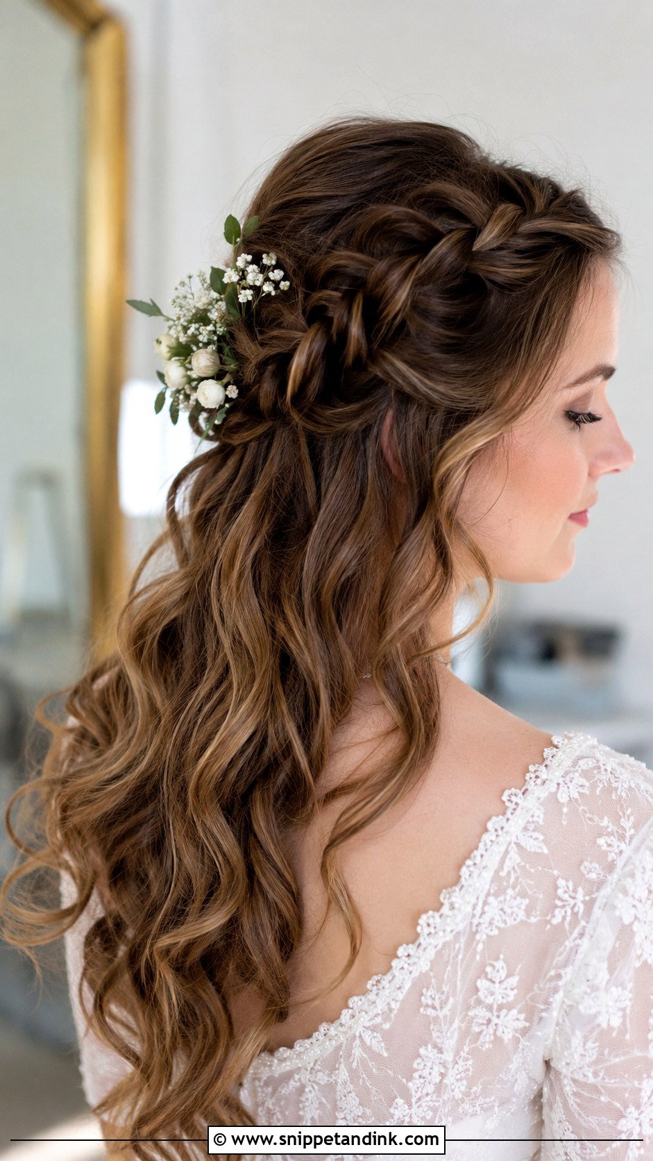 Braided Half Up for a Wedding - Snippet and Ink - 20 Hairstyle for a Wedding Ideas