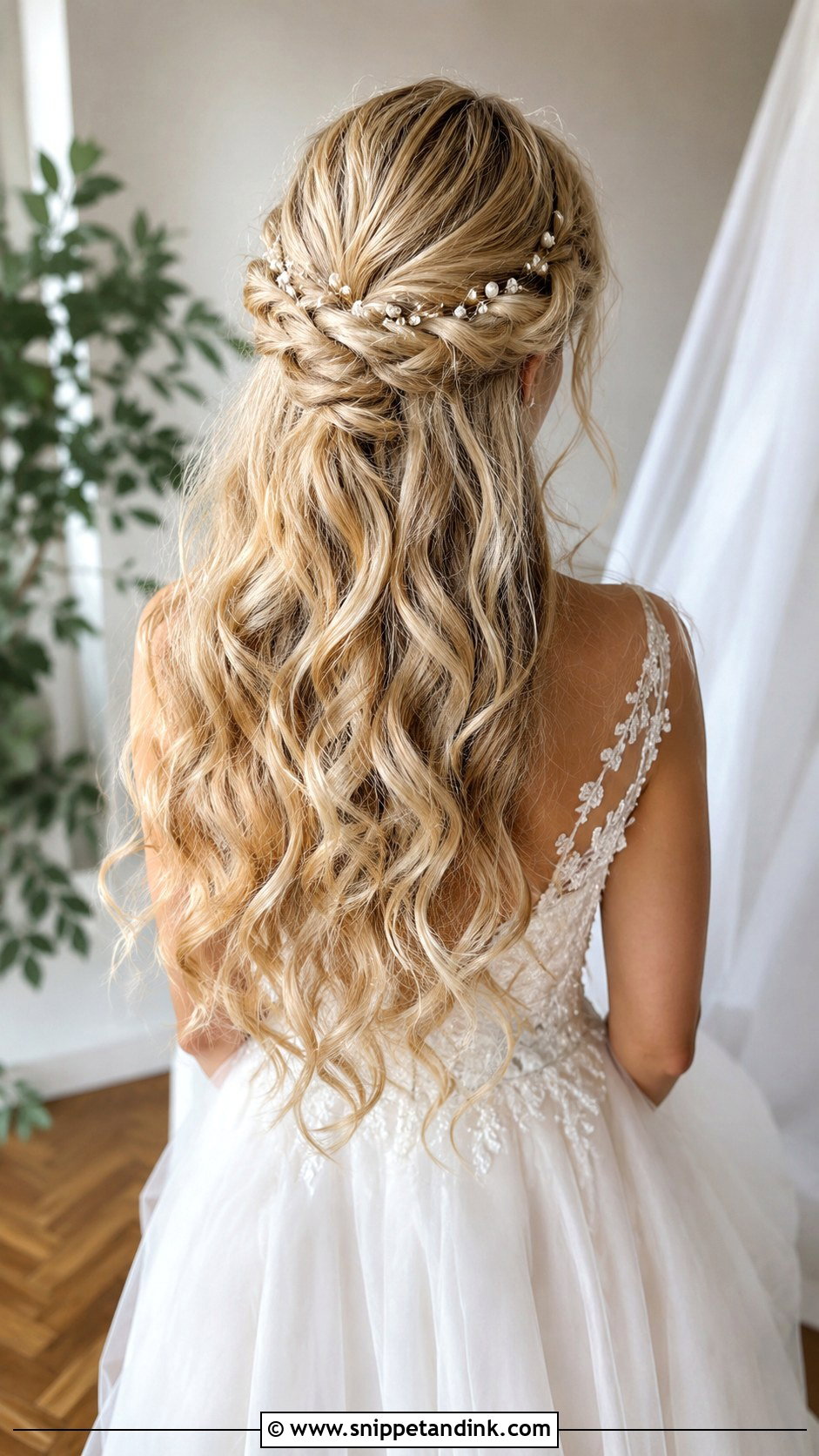 Braided Half Updo - Snippet and Ink - 20 Bridal Updo with Braid Ideas