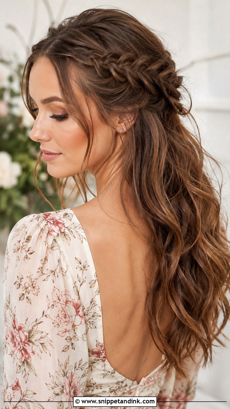 Braided Half Updo - Snippet and Ink - 25 Simple Engagement Hairstyles