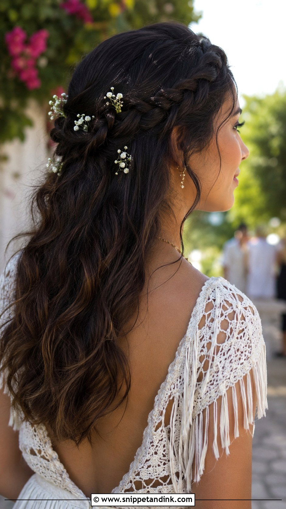 Braided Half Updo - Snippet and Ink - 25 Wedding Guest Hair Inspo Ideas