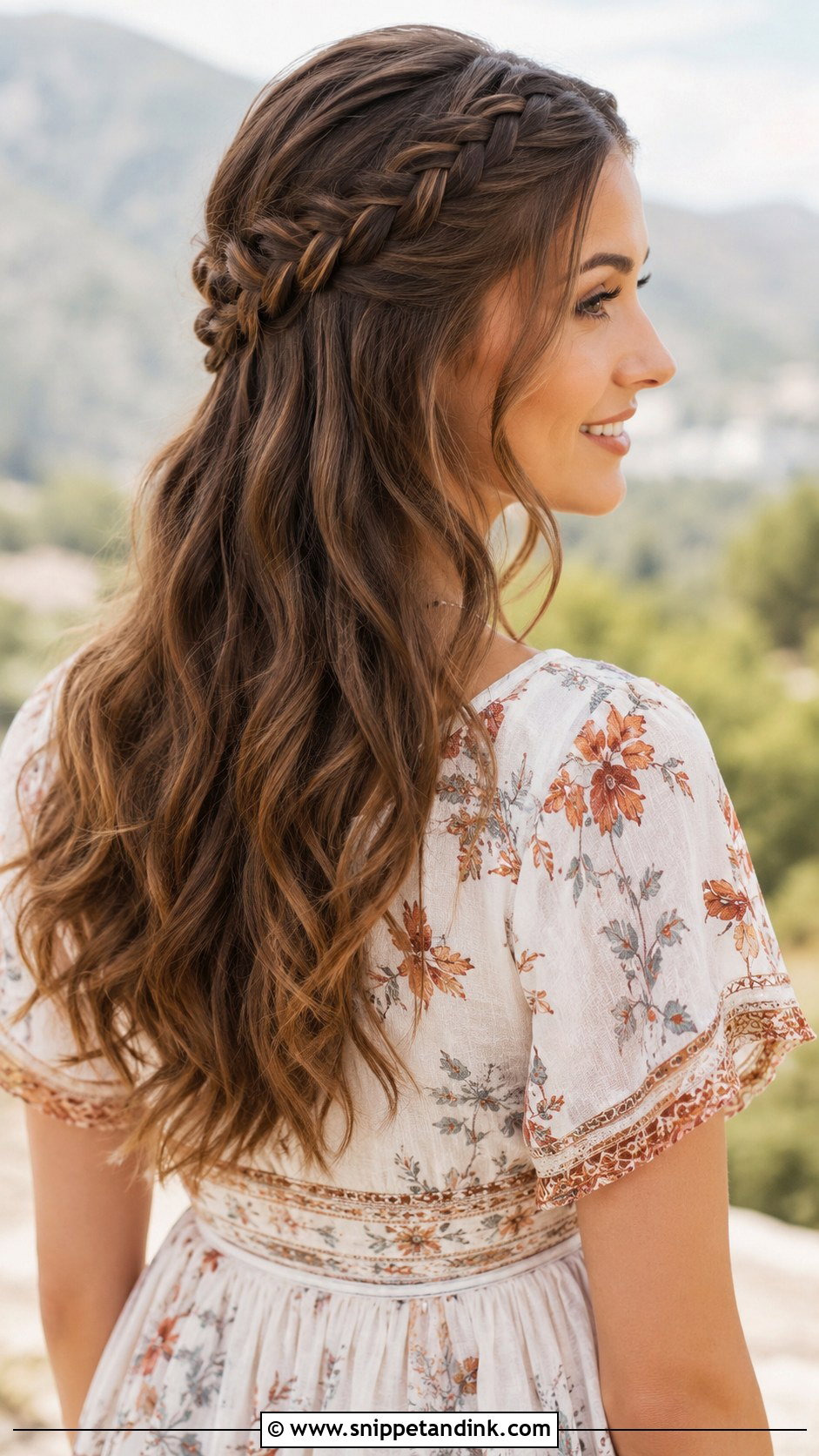 Braided Half Updo - Snippet and Ink - 30 Easy Wedding Guest Hairstyles