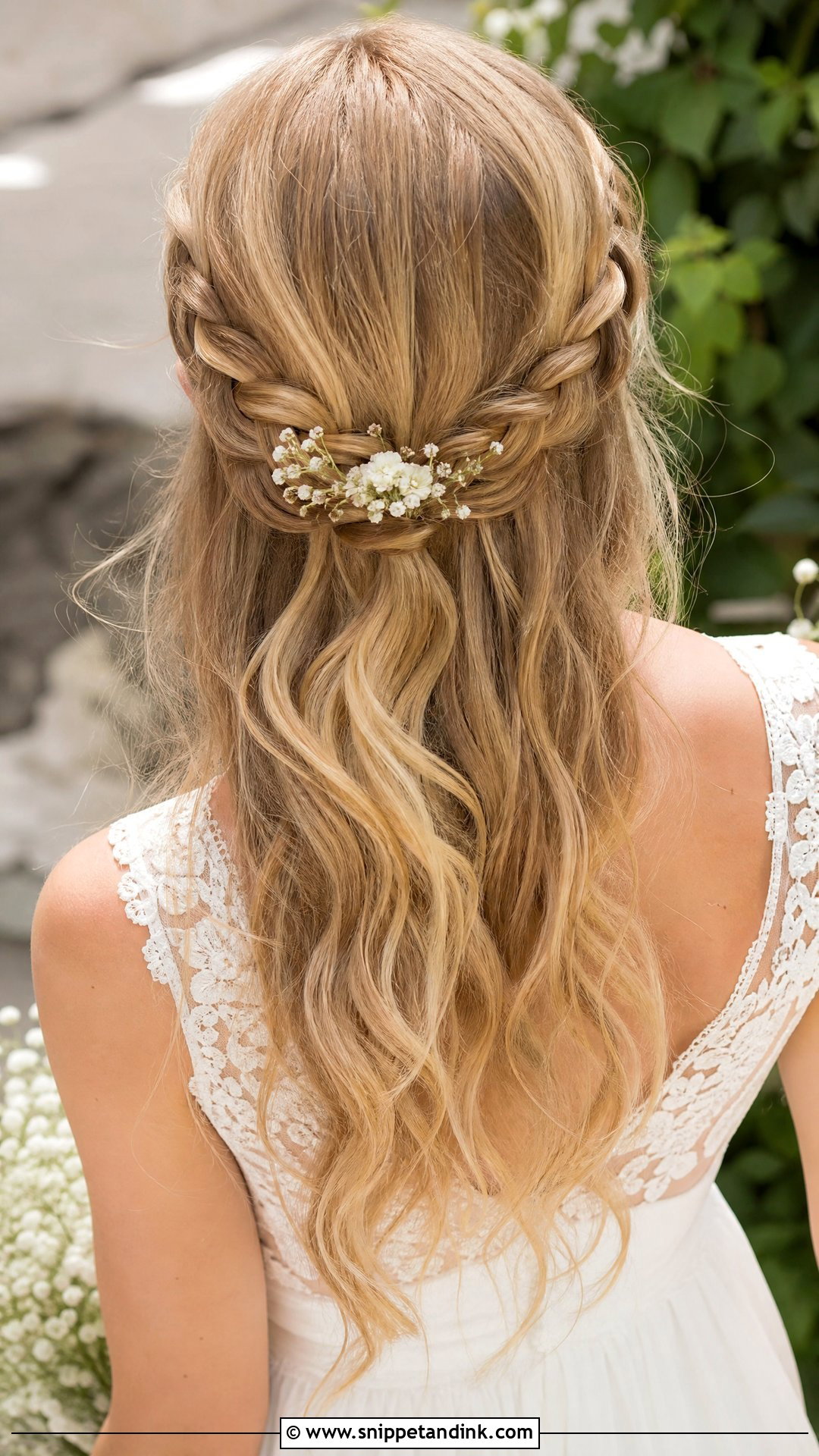 Braided Half Updo - Snippet and Ink - 20 Medium Wedding Hairstyles