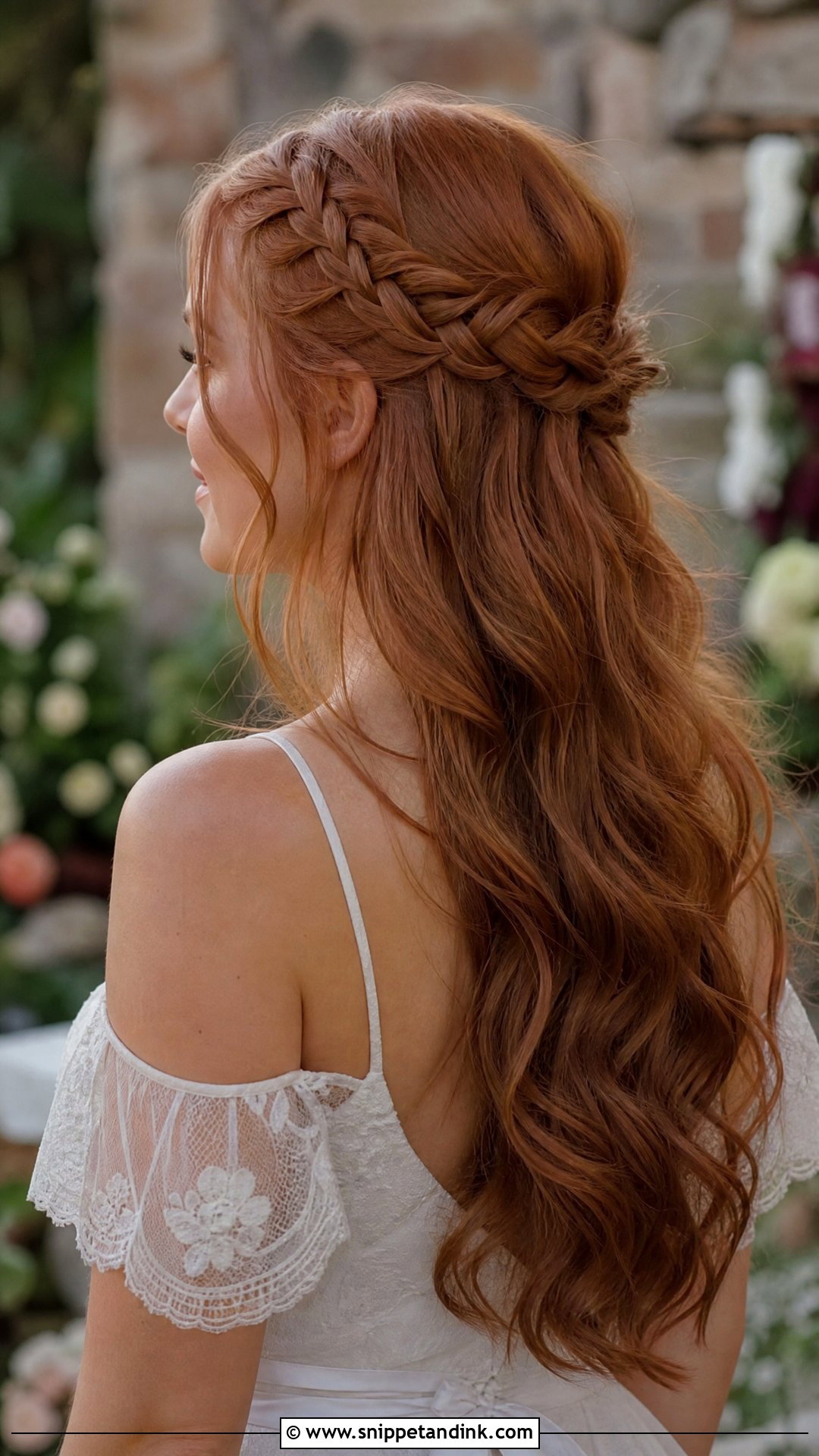 Braided Half Updo - Snippet and Ink - 20 Wedding Guest Hairstyles for Medium Hair