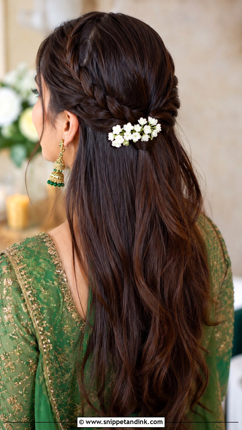 Braided Halfback Style - Snippet and Ink - 35 Mehndi Hairstyles