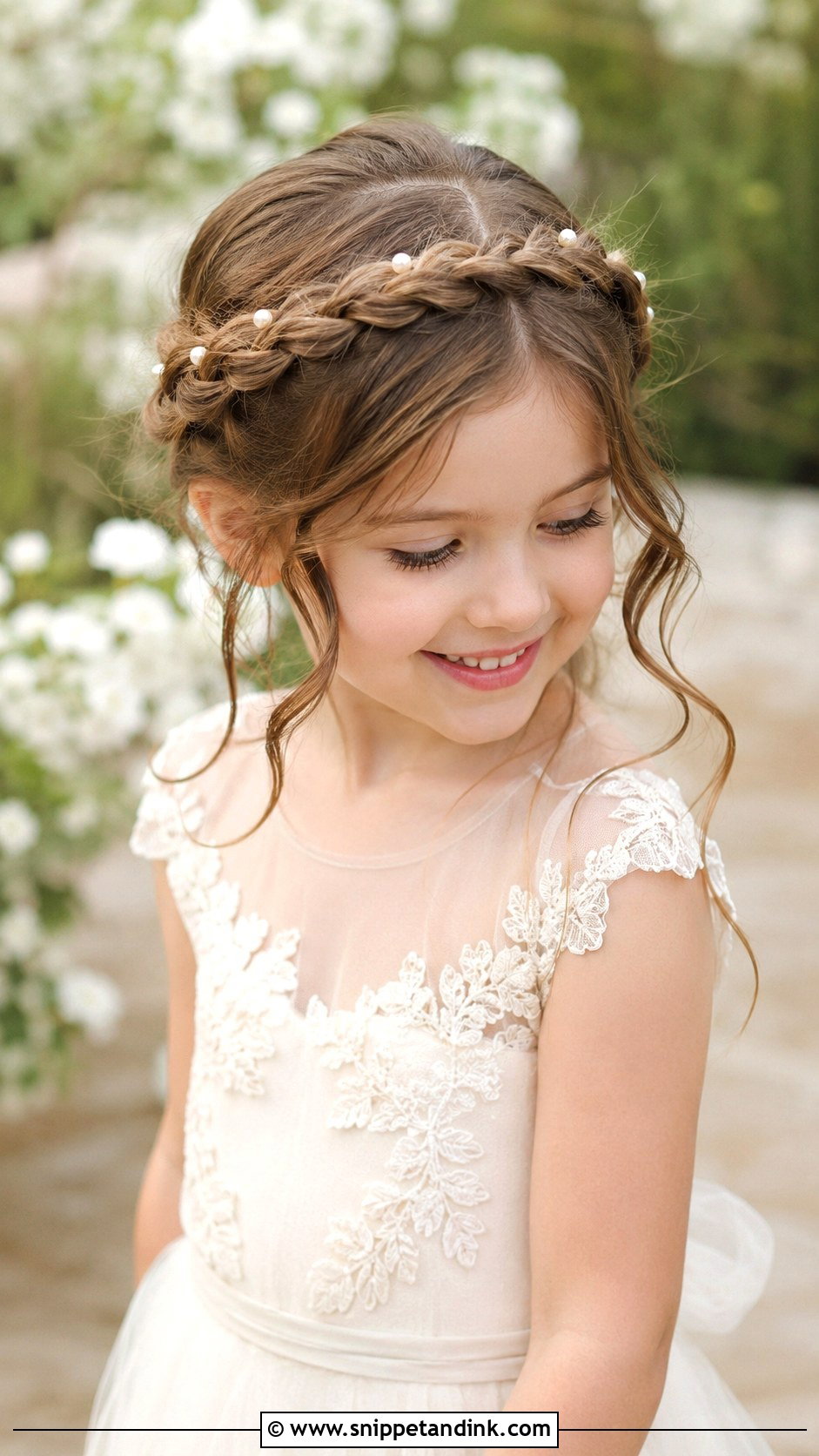 Braided Halo Crown - Snippet and Ink - 25 Flowergirls Hairstyle Ideas