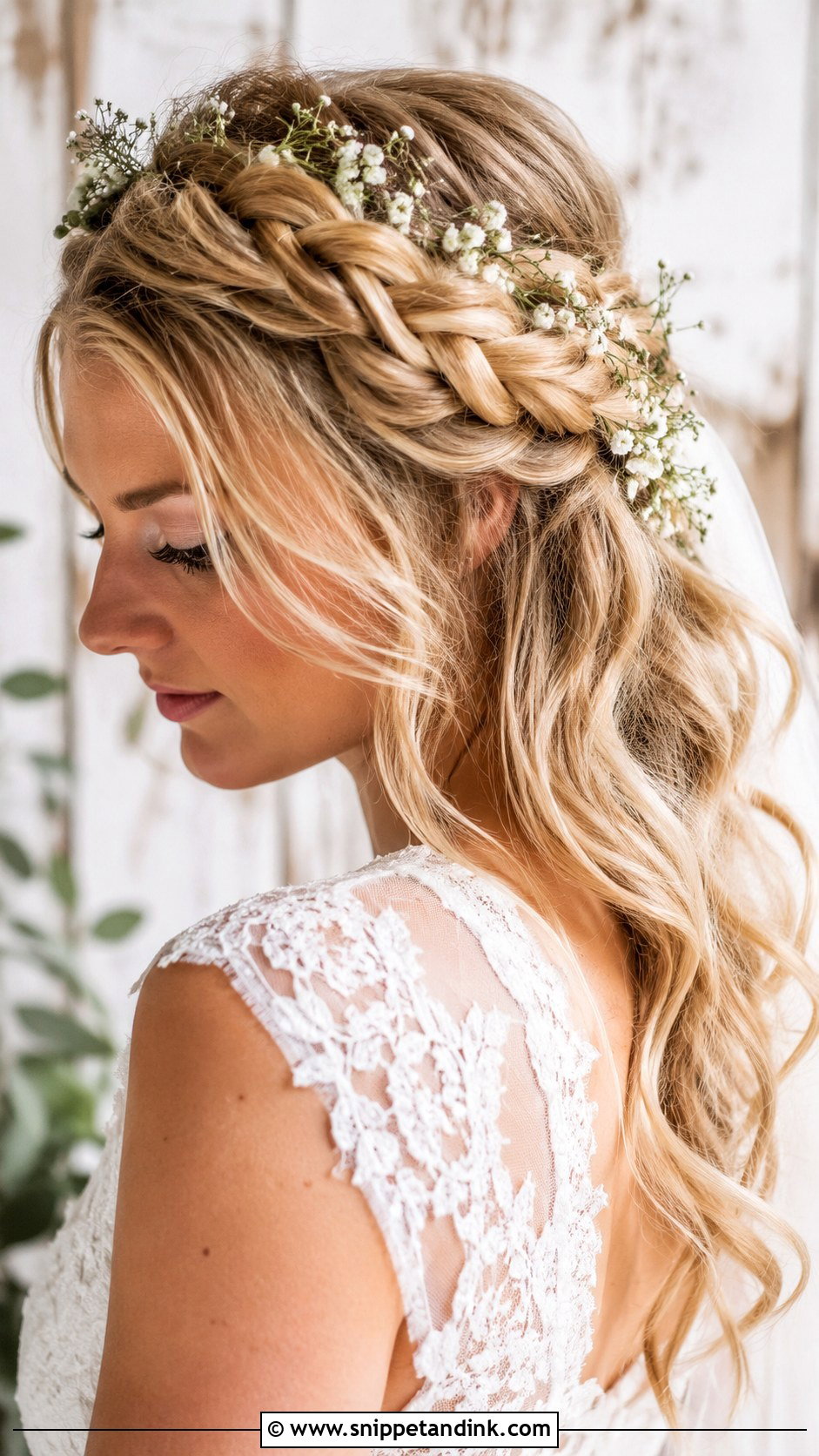 Braided Halo Crown for Medium Length Hair - Snippet and Ink - 20 Wedding Hairstyles Medium Hair