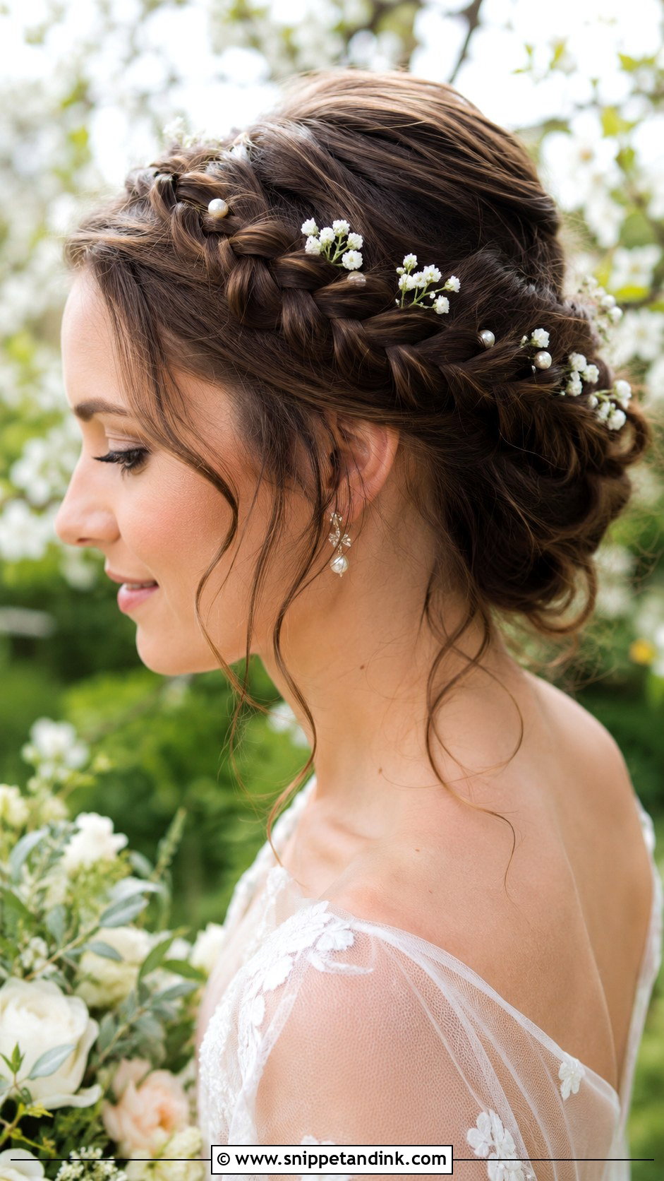 Braided Halo Updo - Snippet and Ink - 20 Short Hairdos for Wedding