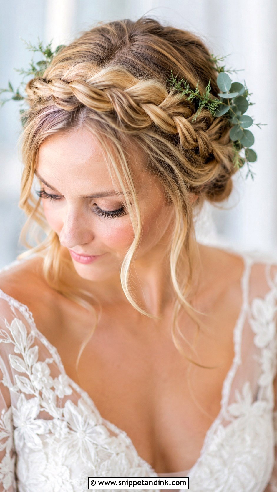 Braided Halo Updo - Snippet and Ink - 20 Wedding Hair Styles Updo