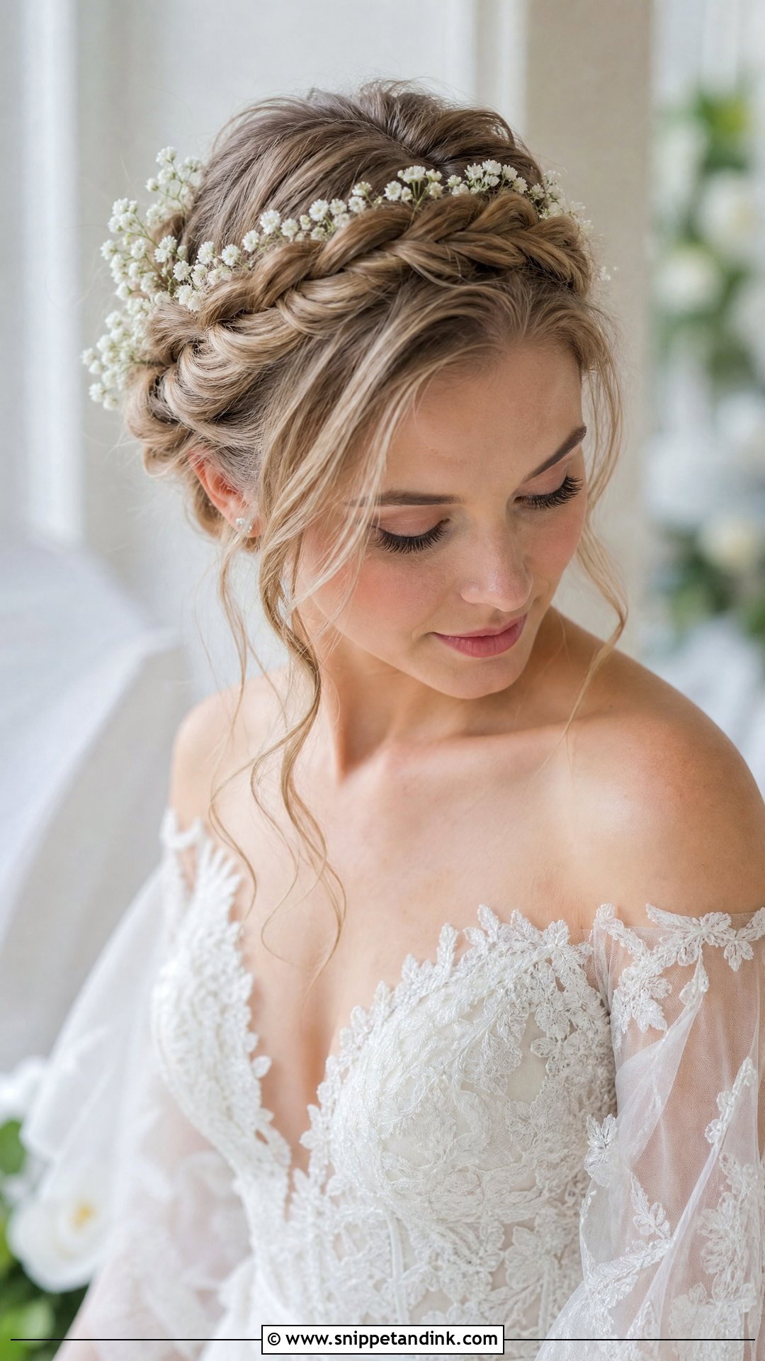Braided Halo Updo - Snippet and Ink - 25 Bridal Updos for Long Hair
