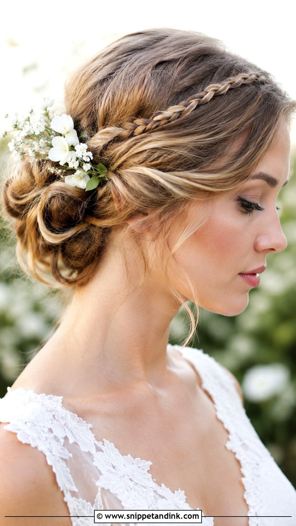 Braided Halo Updo - Snippet and Ink - 25 Wedding Upstyles