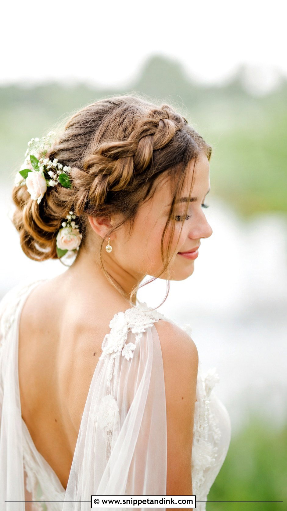 Braided Halo Updo - Snippet and Ink - 35 Bride Hair Ideas