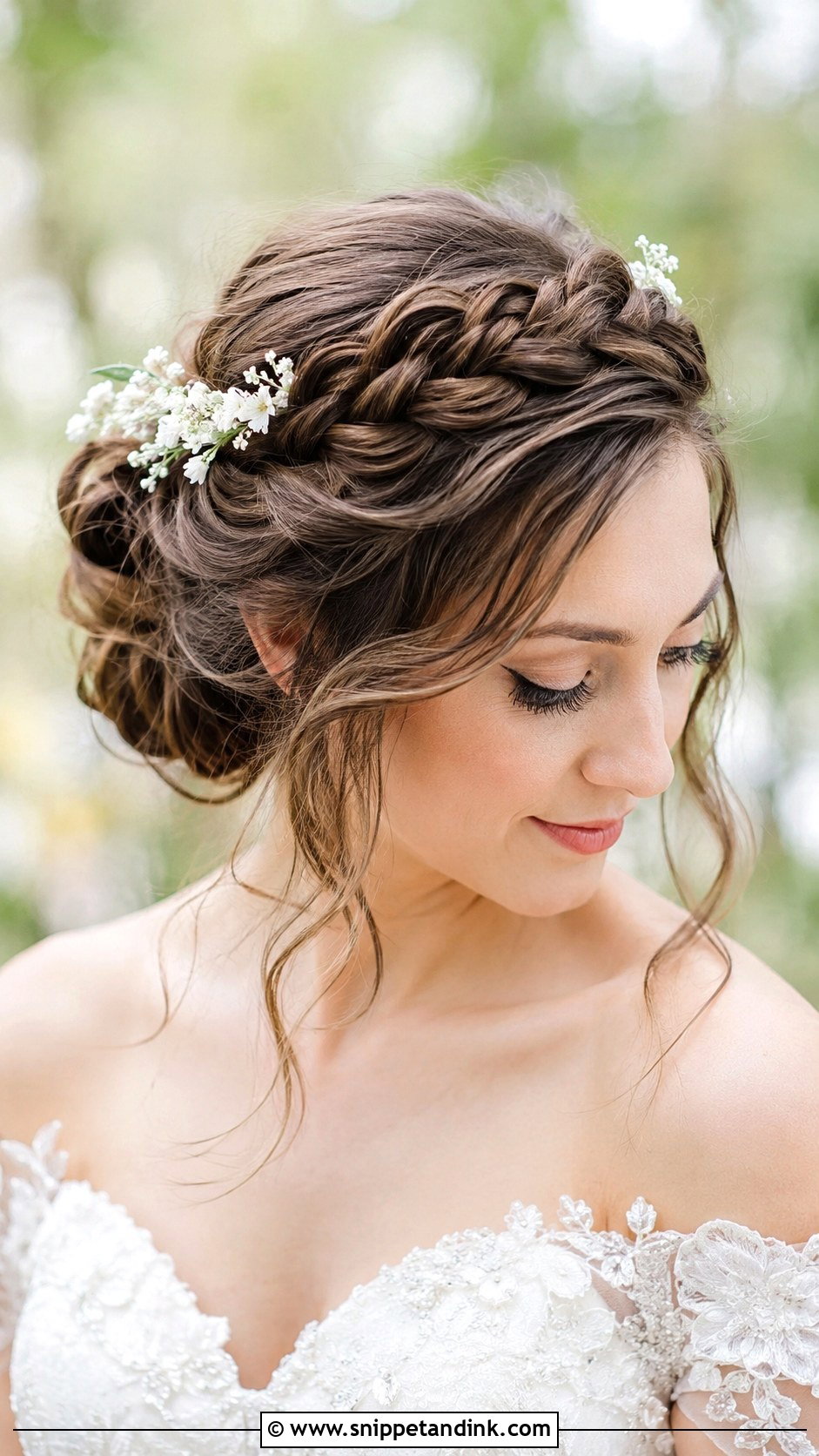 Braided Halo With Bun - Snippet and Ink - 25 Bride Hair Updo Ideas