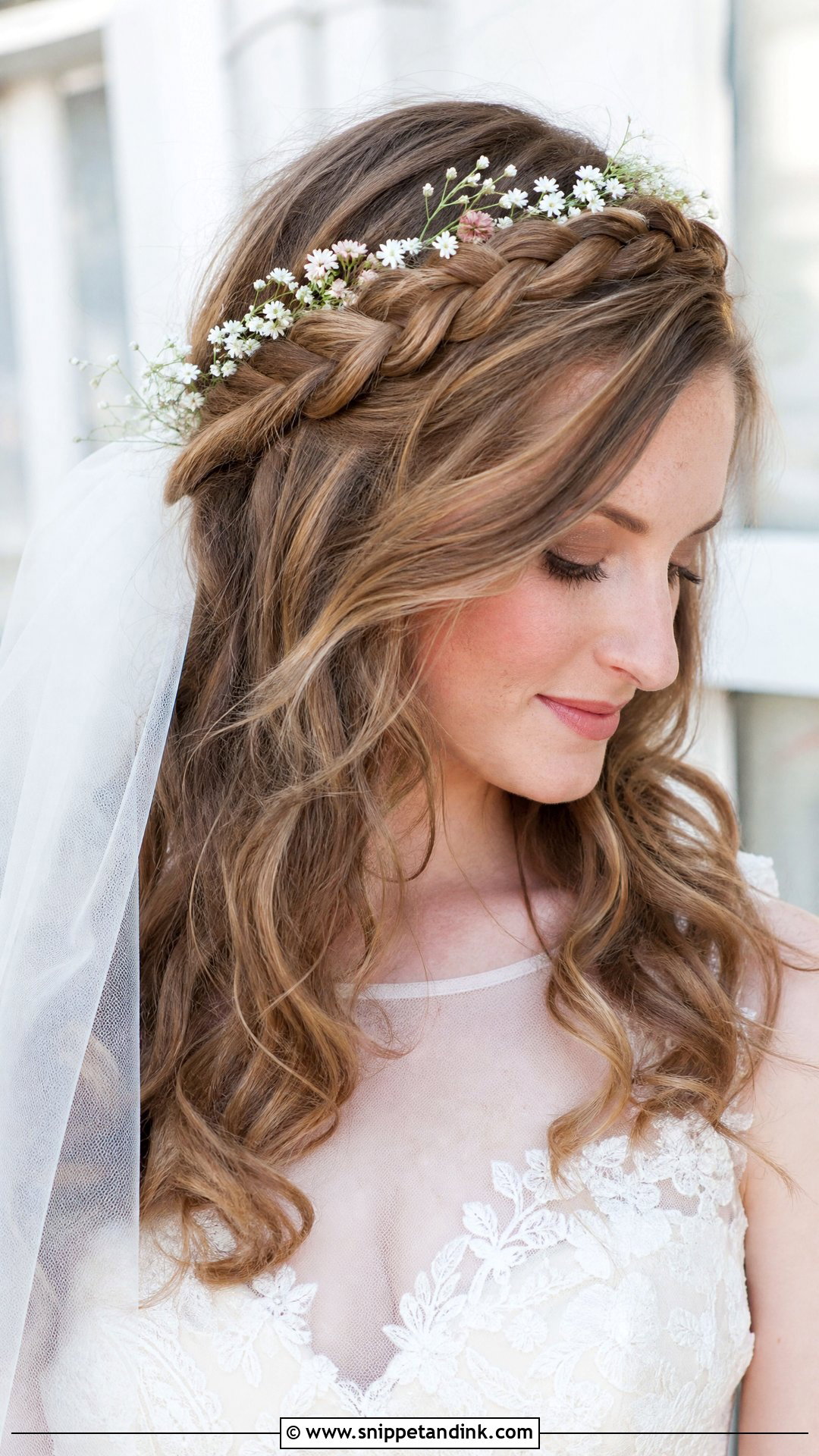 Braided Halo for Bride - Snippet and Ink - 20 Braid Hairstyles for Bride