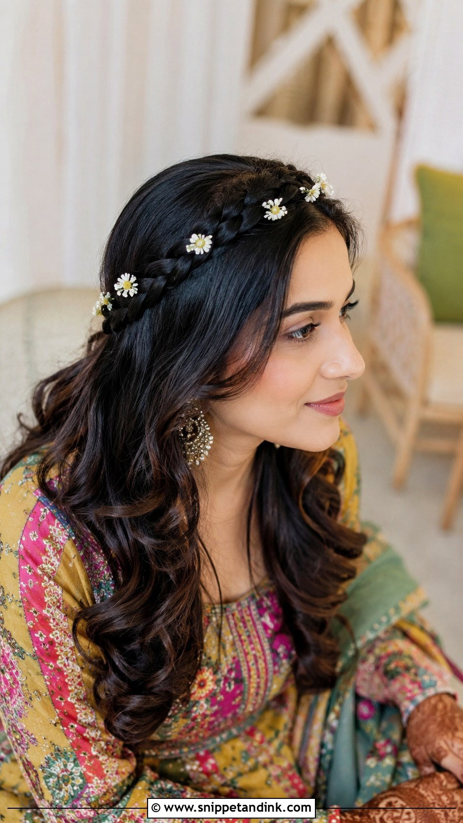 Braided Headband Hairstyle - Snippet and Ink - 25 Dholki Hairstyles
