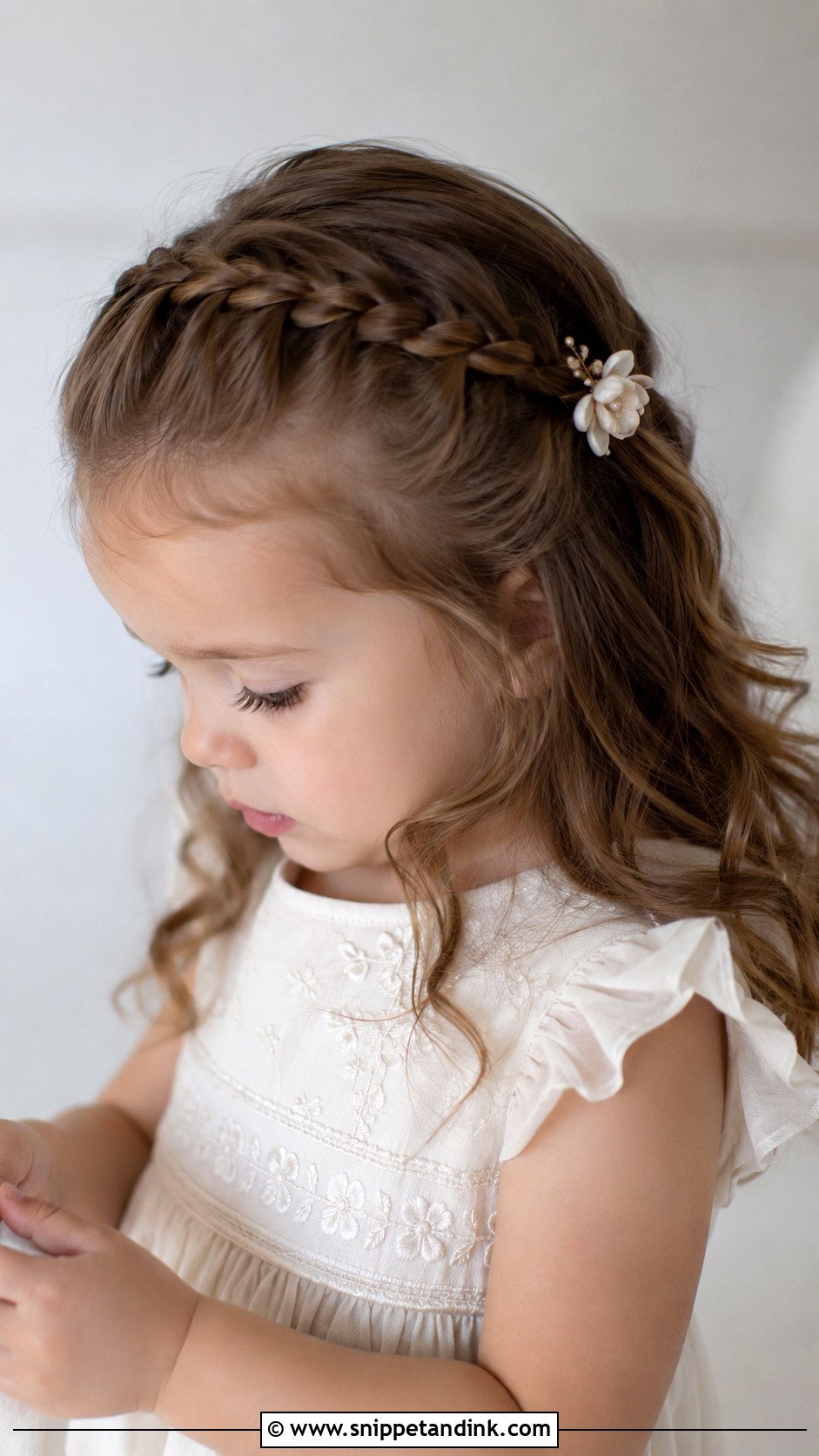 Braided Headband Style - Snippet and Ink - 20 Toddler Hair for Wedding Ideas