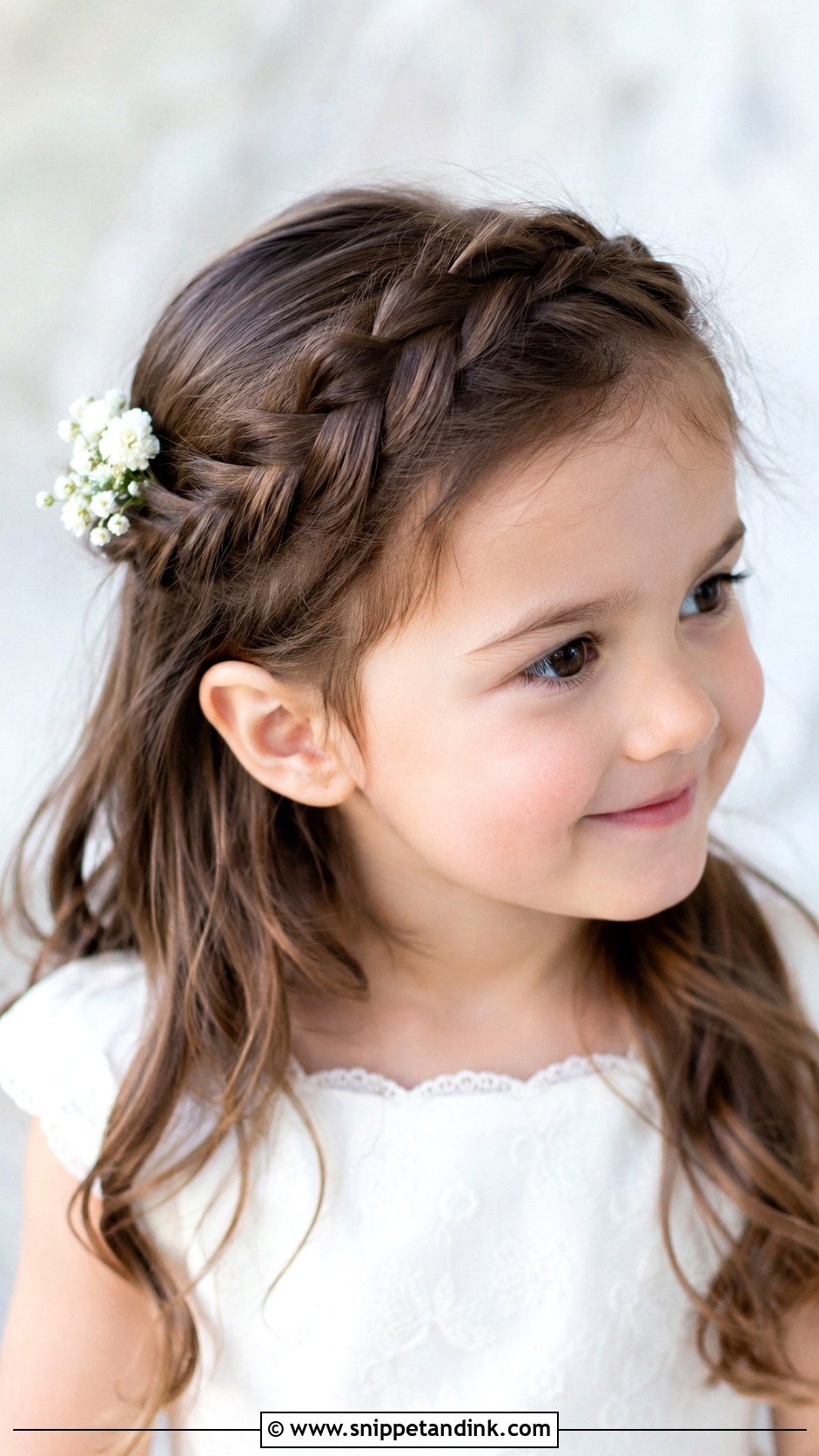 Braided Headband - Snippet and Ink - 25 Toddler Wedding Hair Ideas