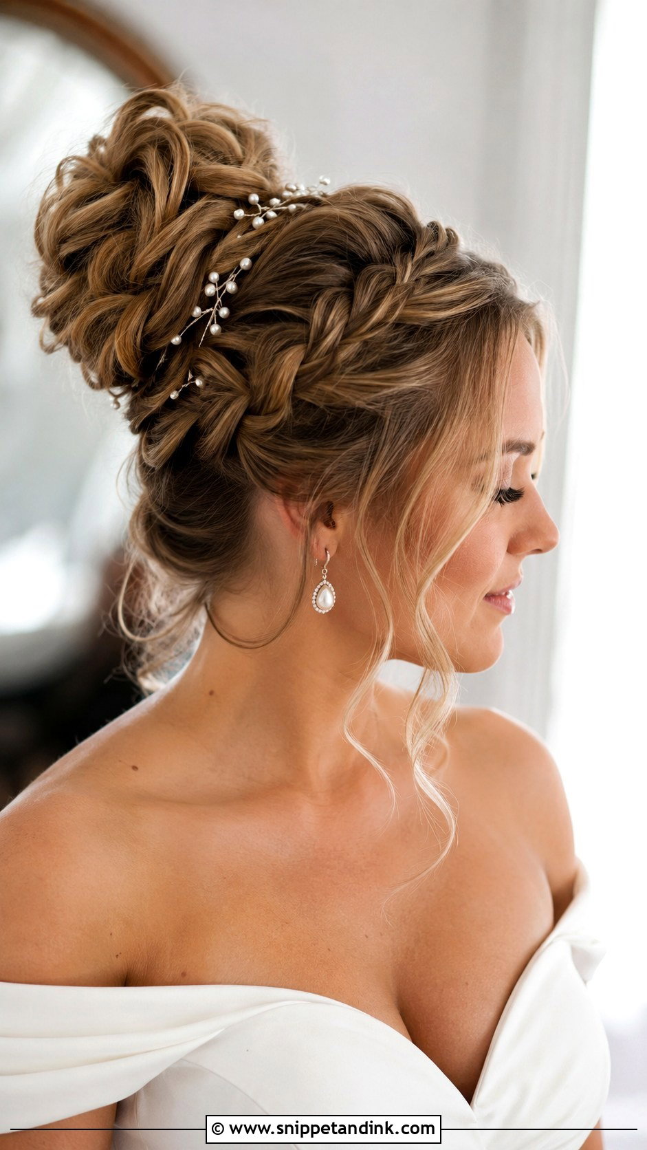Braided High Bun For Wedding - Snippet and Ink - 20 High Bun Hairstyles for Wedding