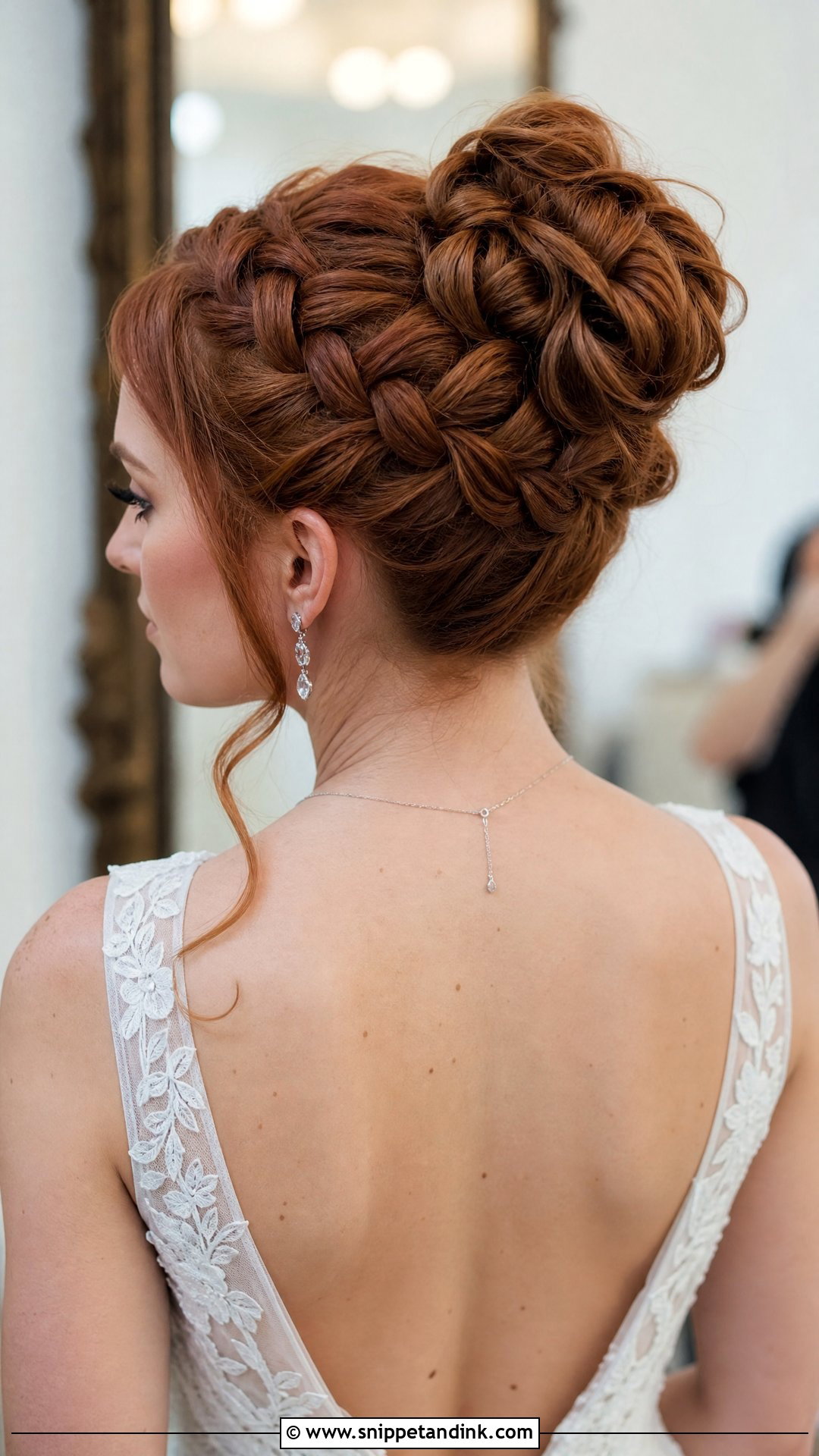 Braided High Bun for Wedding - Snippet and Ink - 20 High Bun Bridal Hair Ideas