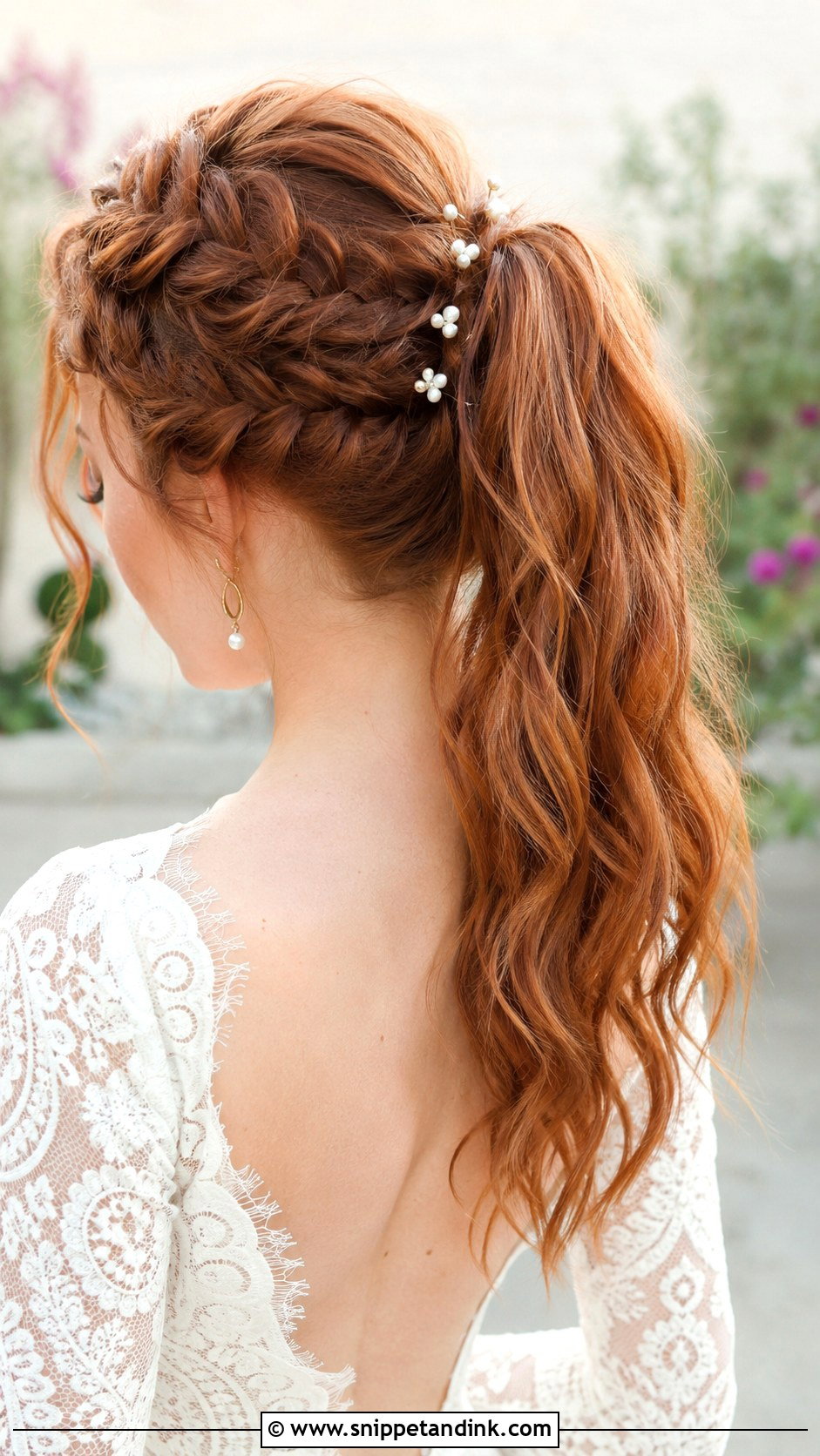 Braided High Ponytail for Weddings - Snippet and Ink - 25 High Ponytail Wedding Hairstyles