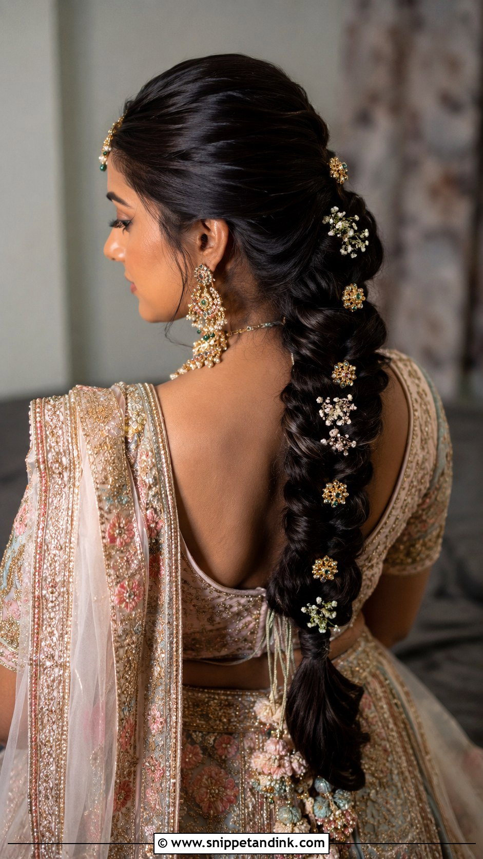 Braided Indian Bridal Ponytail - Snippet and Ink - 15 Indian Bridal Ponytail Hairstyles