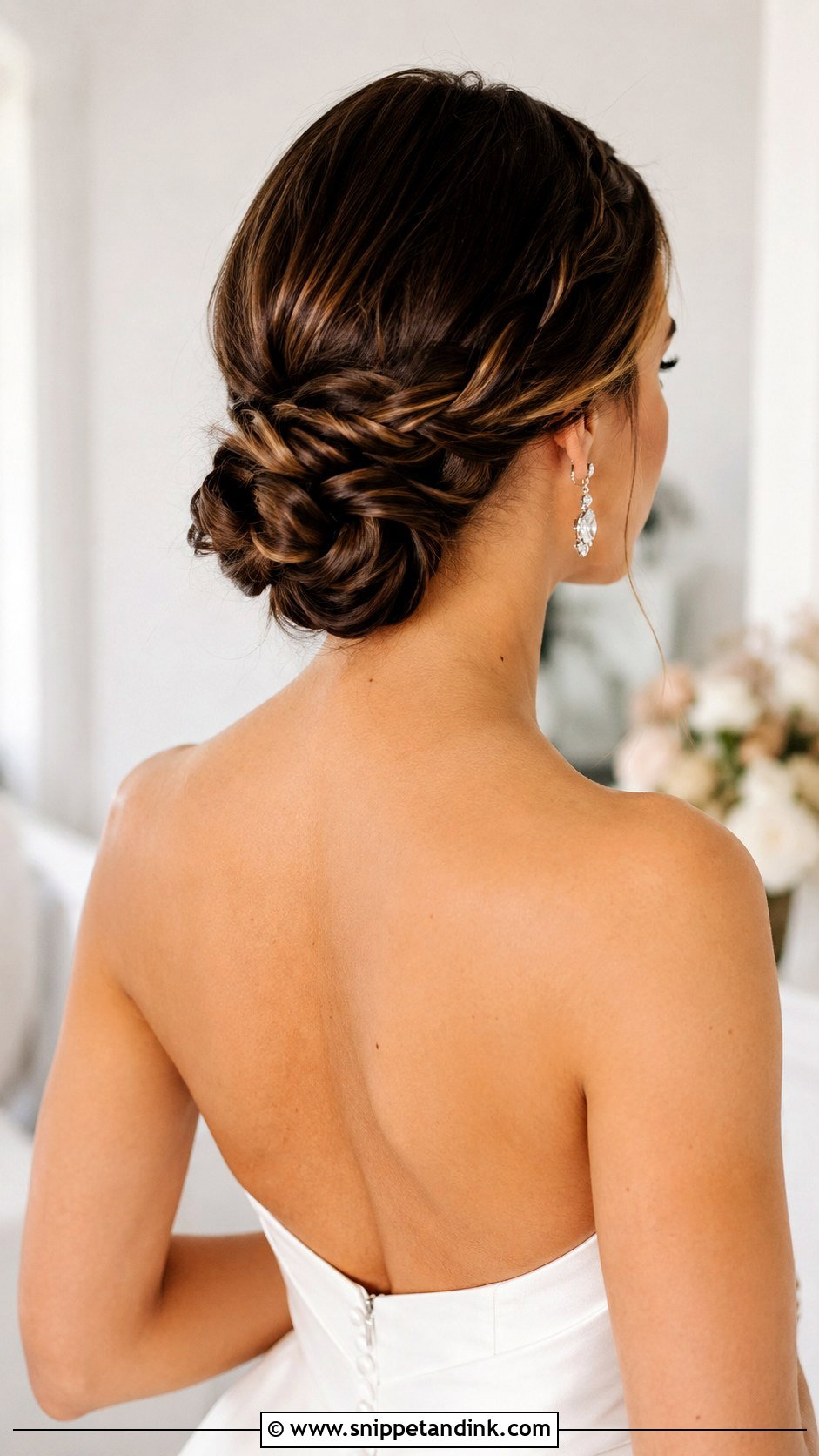 Braided Low Bun - Snippet and Ink - 20 Braid Hairstyle for Wedding Ideas