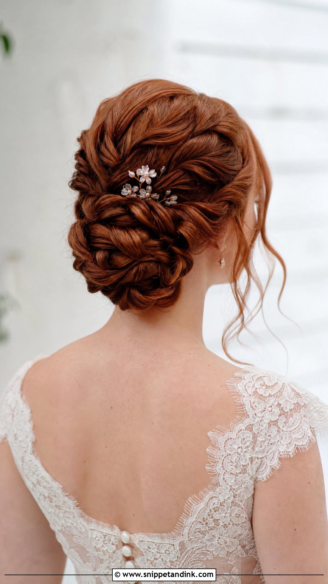 Braided Low Bun - Snippet and Ink - 20 Elegant Wedding Updos for Long Hair