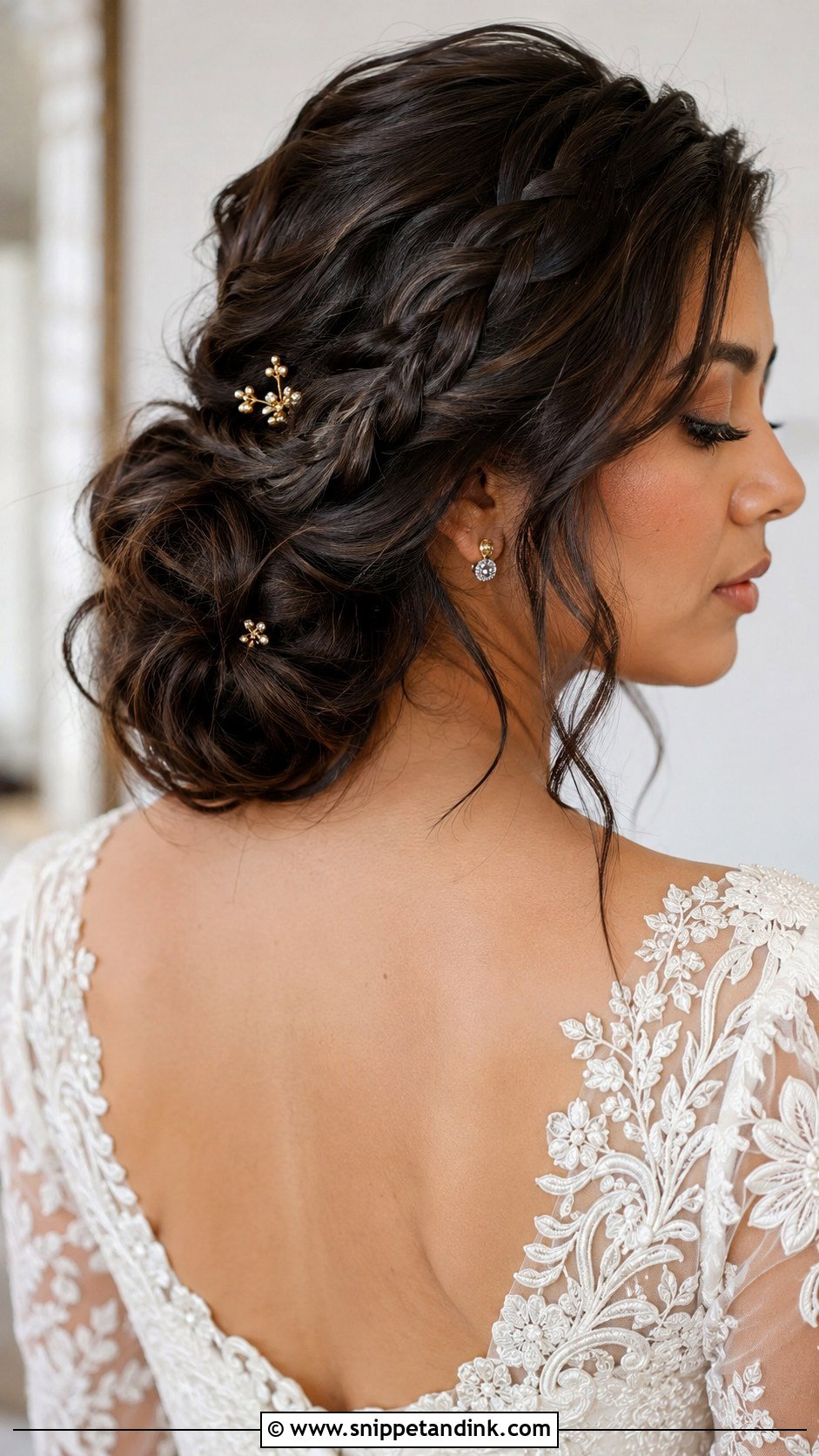 Braided Low Bun - Snippet and Ink - 20 Marriage Hair Styles