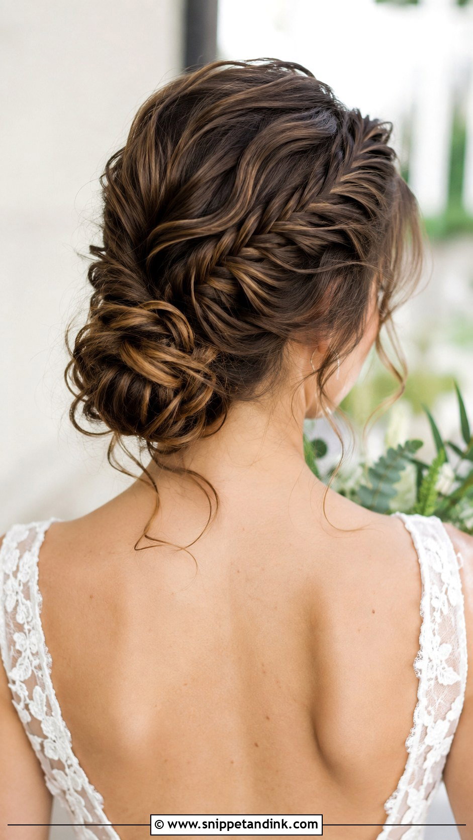 Braided Low Bun - Snippet and Ink - 20 Wedding Day Hairstyles for Bride