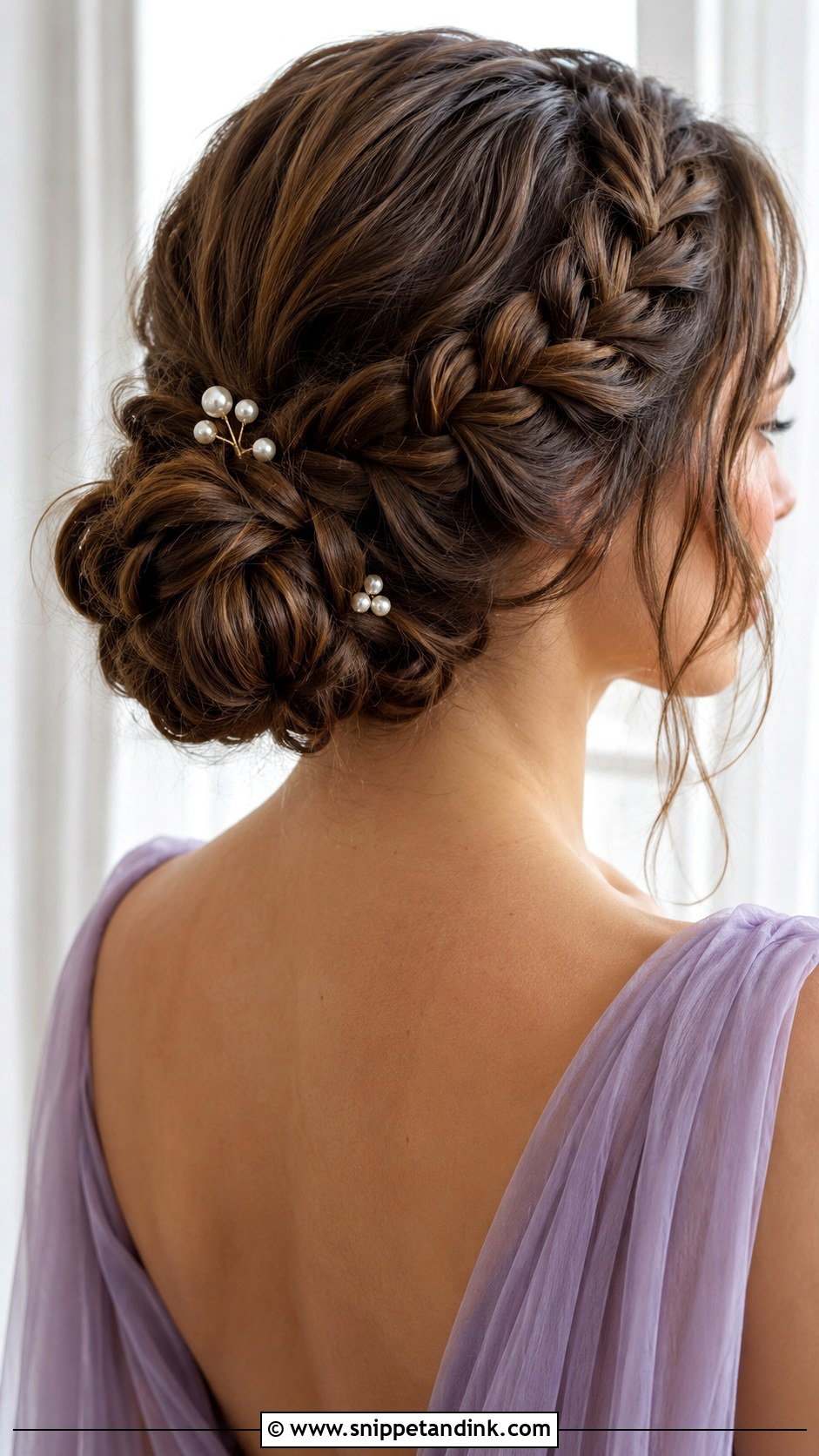 Braided Low Bun - Snippet and Ink - 20 Wedding Hairstyles for Mother of Bride