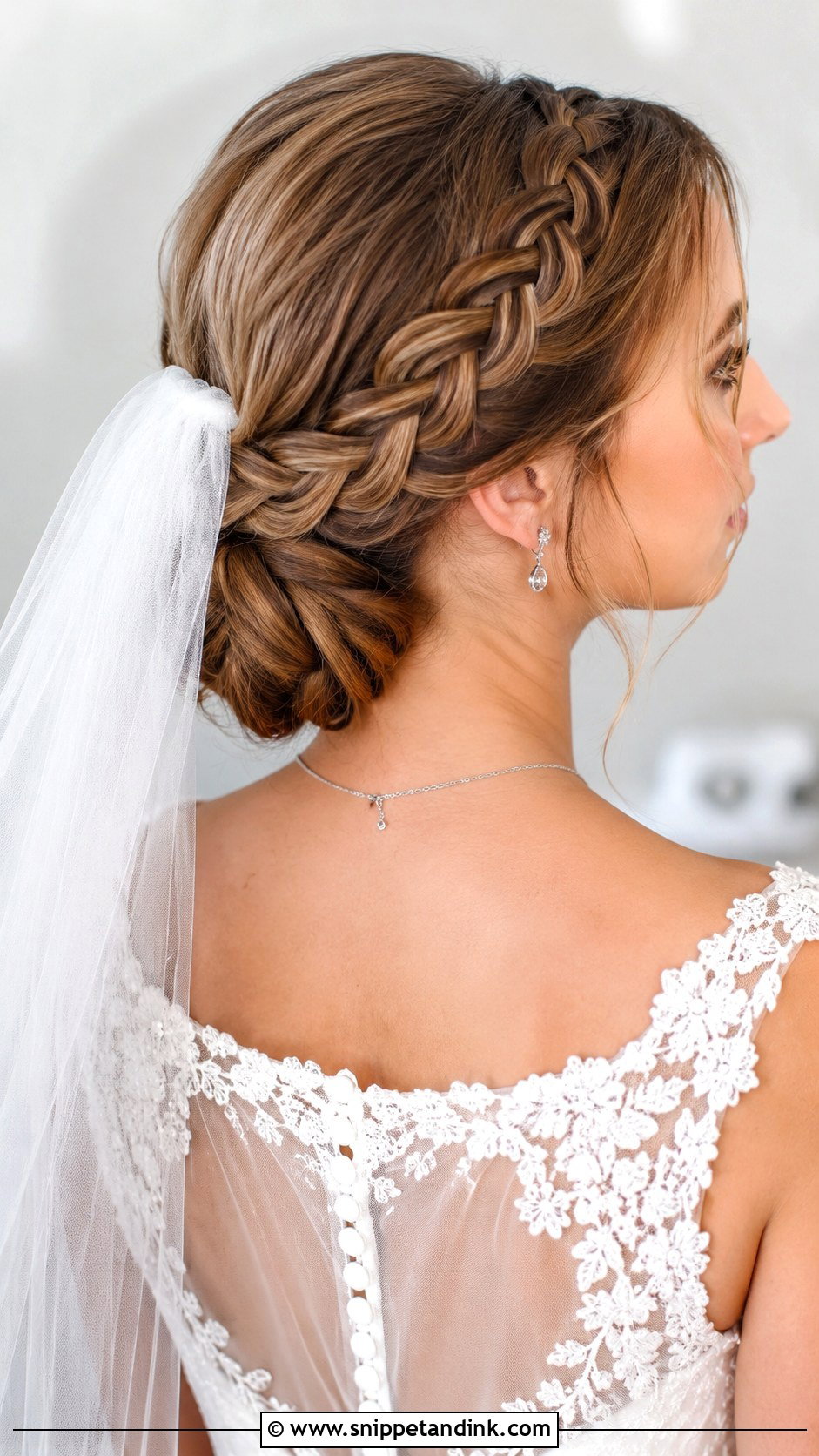 Braided Low Bun - Snippet and Ink - 25 Bride Hair Updo Ideas