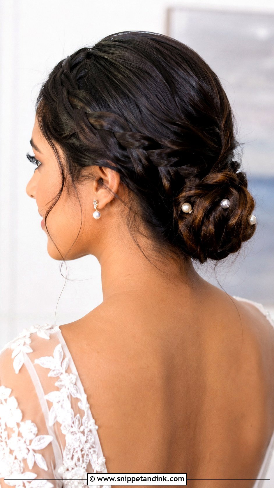 Braided Low Bun - Snippet and Ink - 25 Engagement Bride Hairstyle Ideas