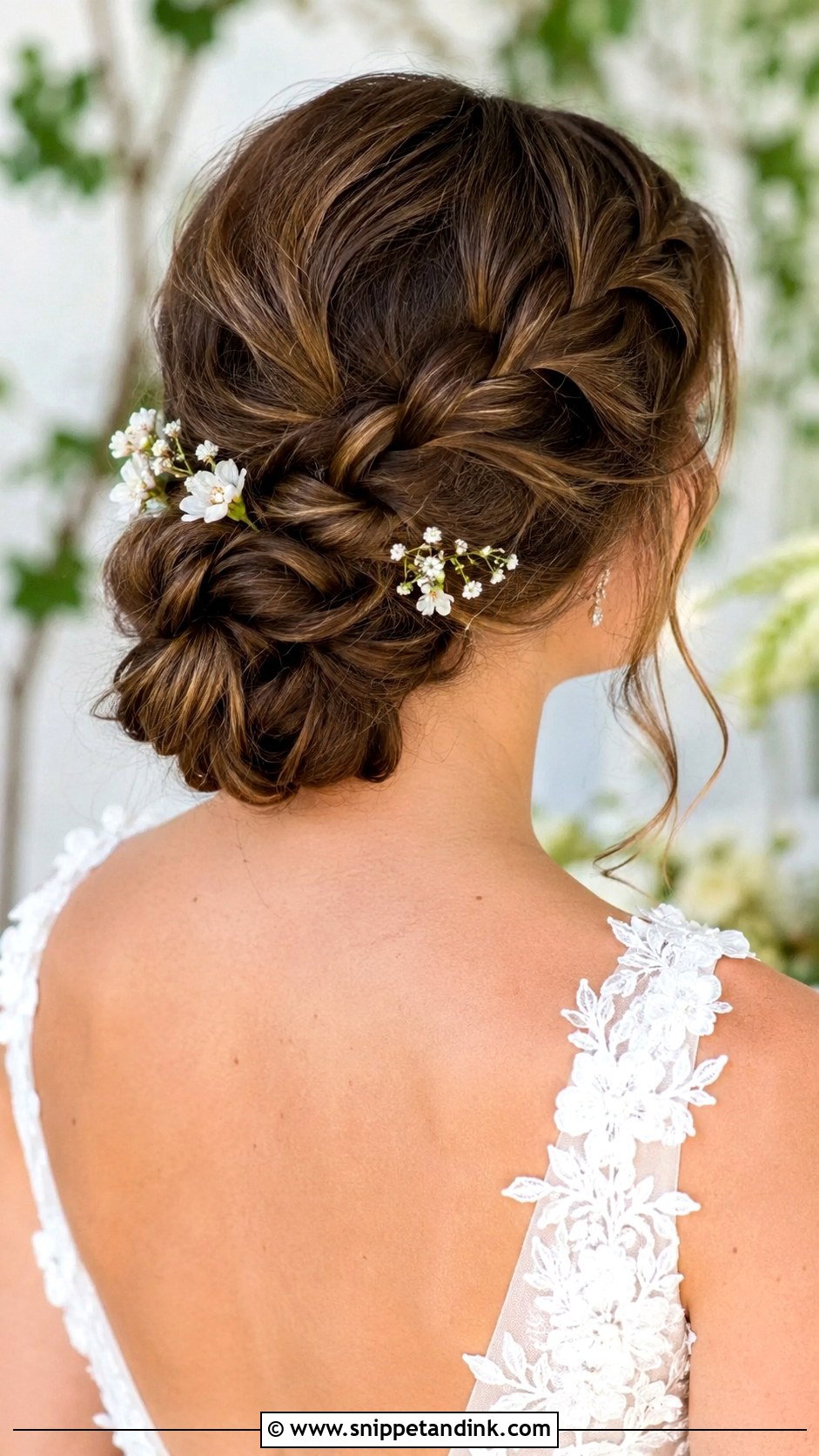 Braided Low Bun - Snippet and Ink - 25 Long Hairstyles for Wedding