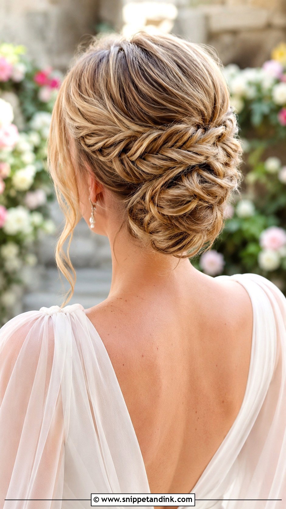 Braided Low Bun - Snippet and Ink - 25 Wedding Buns
