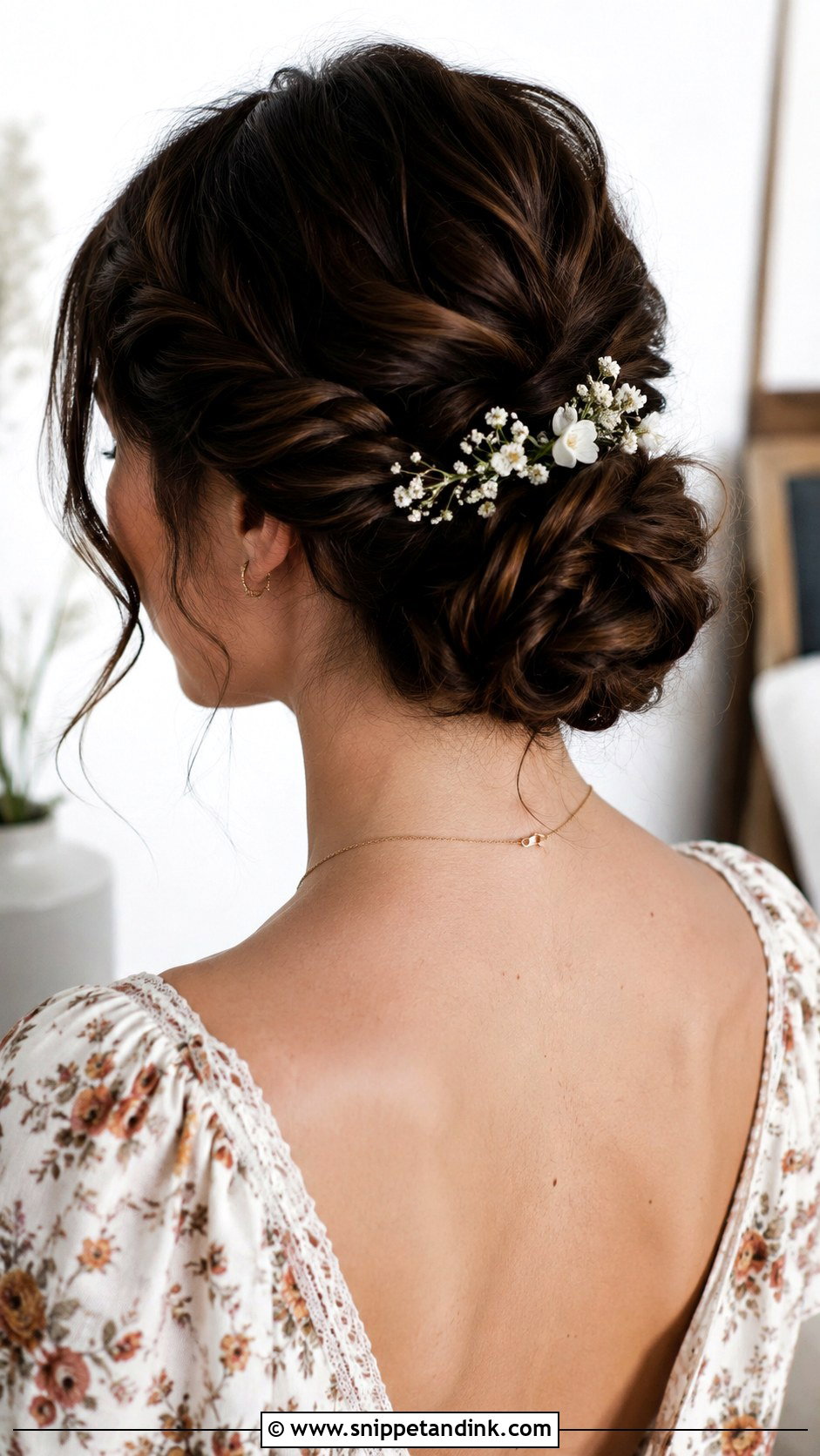 Braided Low Bun - Snippet and Ink - 25 Wedding Guest Hair Up Ideas