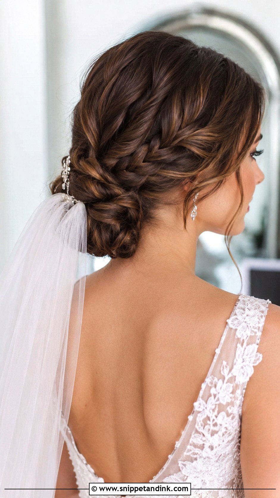 Braided Low Bun - Snippet and Ink - 25 Wedding Hair Looks