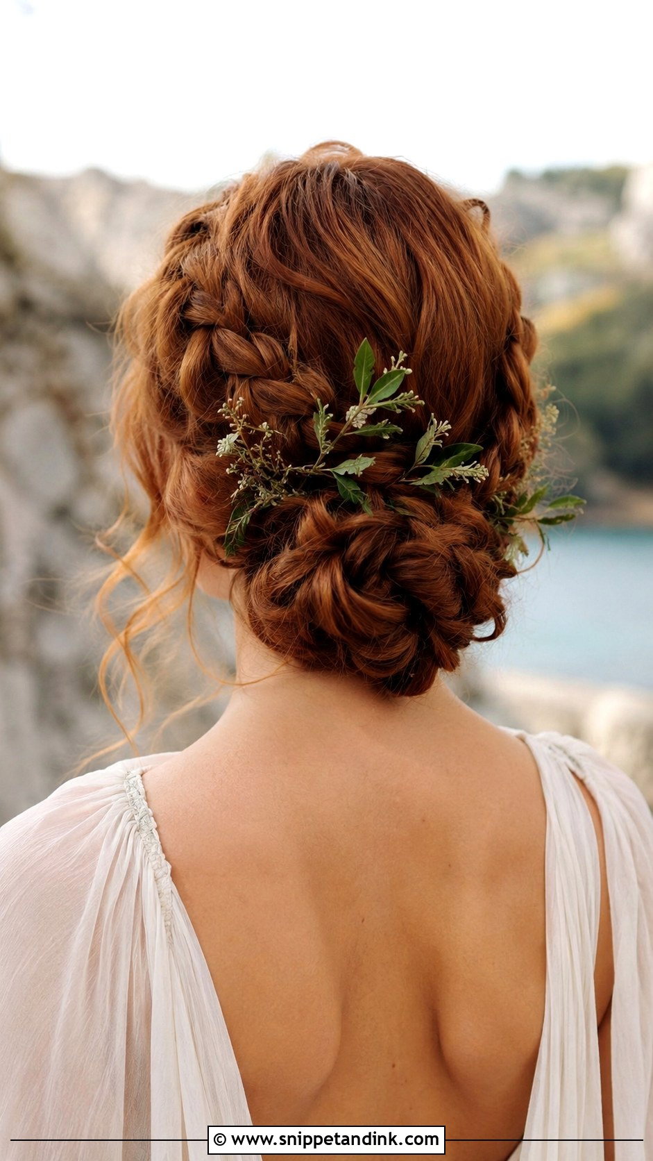 Braided Low Bun - Snippet and Ink - 35 Bridal Bun Ideas