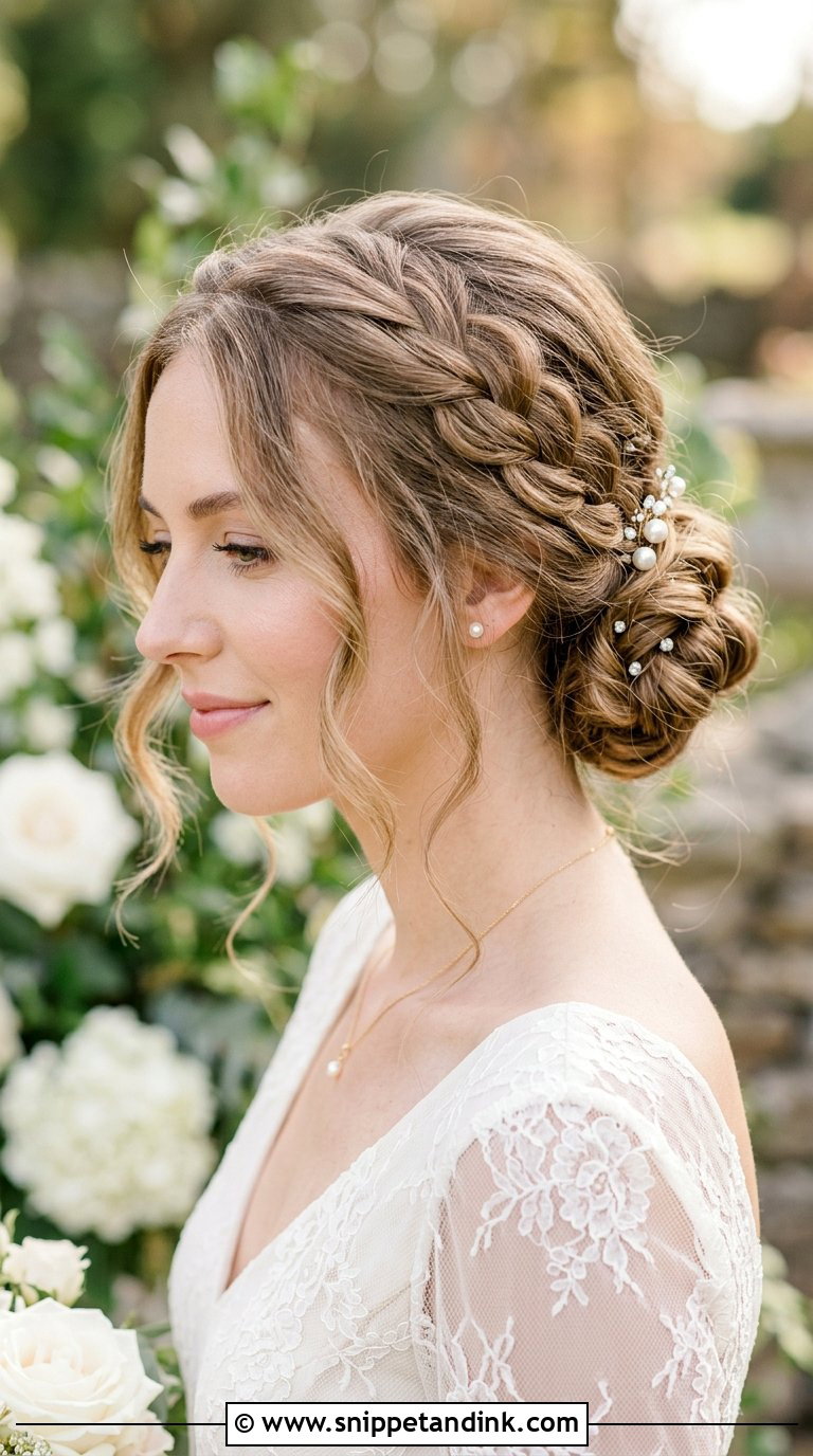 Braided Low Bun - Snippet and Ink - 20 Bride Hairdo Ideas