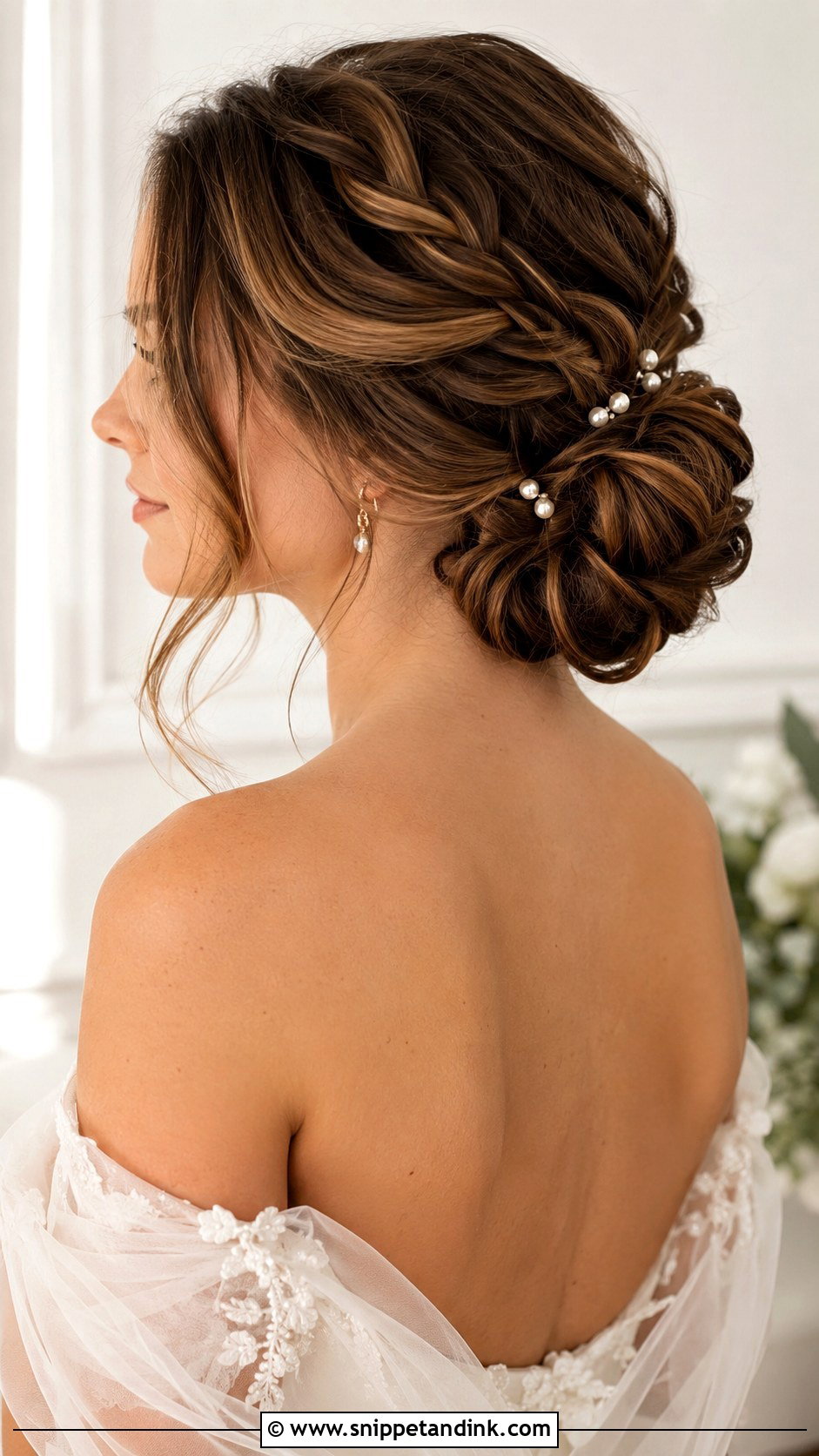 Braided Low Bun Bridal Hair - Snippet and Ink - 20 Hair Ideas for Bride
