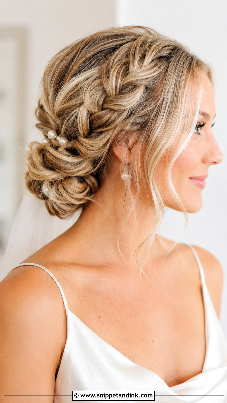 Braided Low Bun Bridal Hair - Snippet and Ink - 20 Bridal Hair with Braids