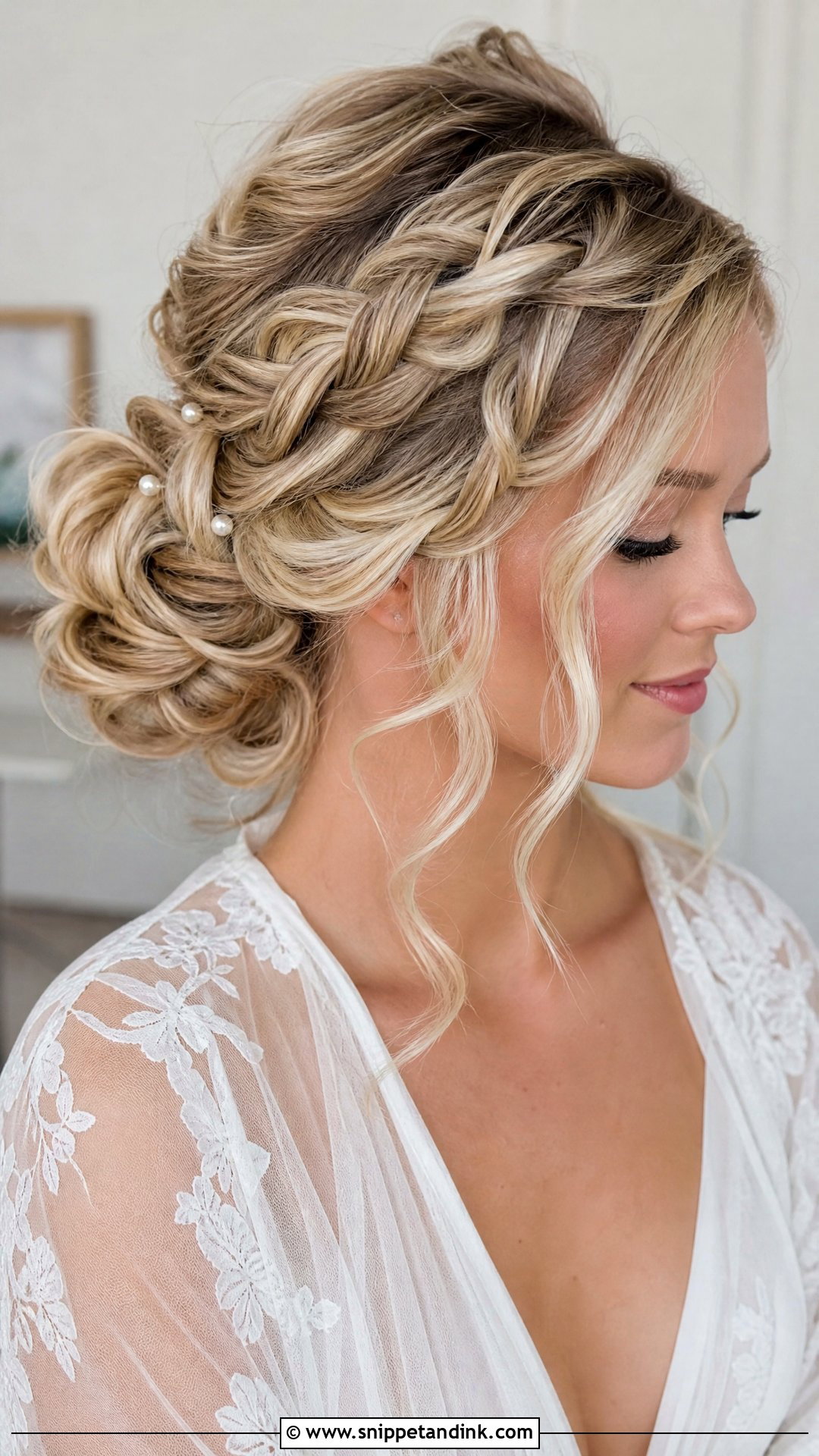 Braided Low Bun Bridal Hairstyle Step By Step - Snippet and Ink - 15 Bridal Hairstyles Tutorial Step By Step