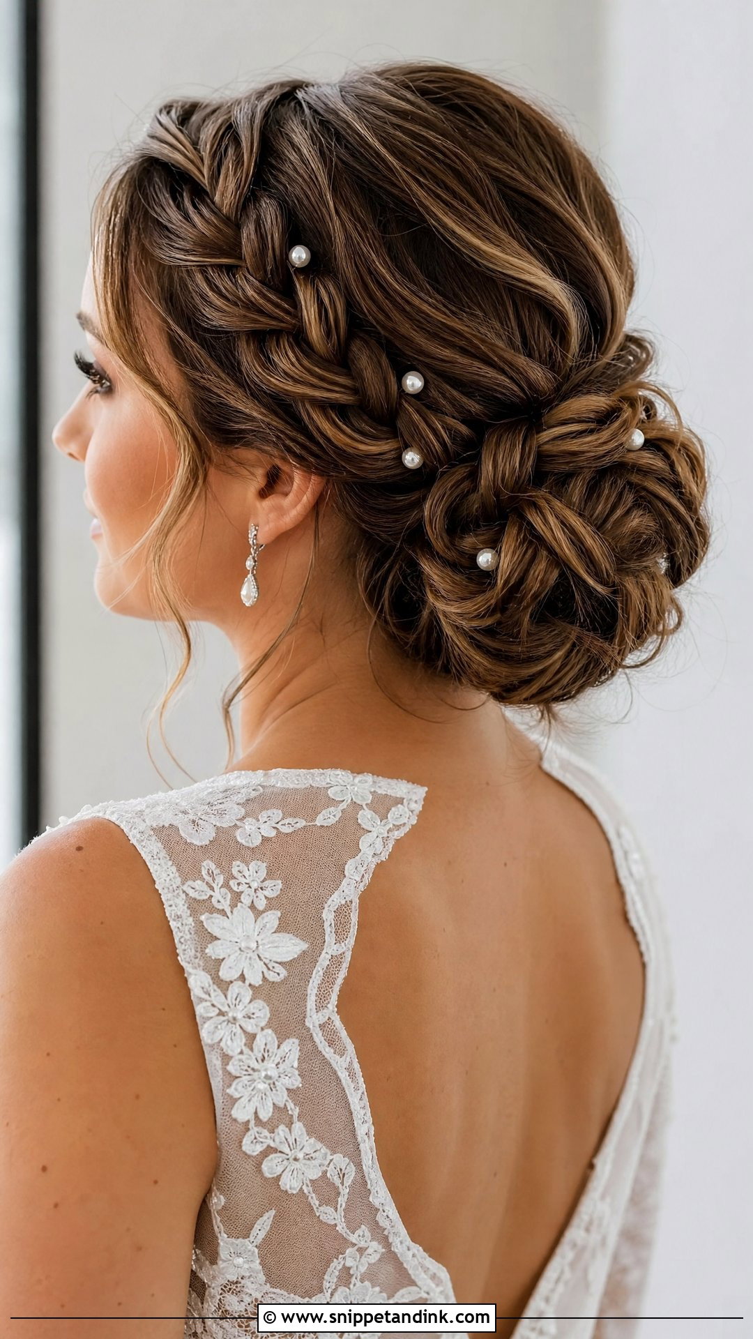 Braided Low Bun Bridal Updo - Snippet and Ink - 15 Elegant Bridal Updos for Long Hair