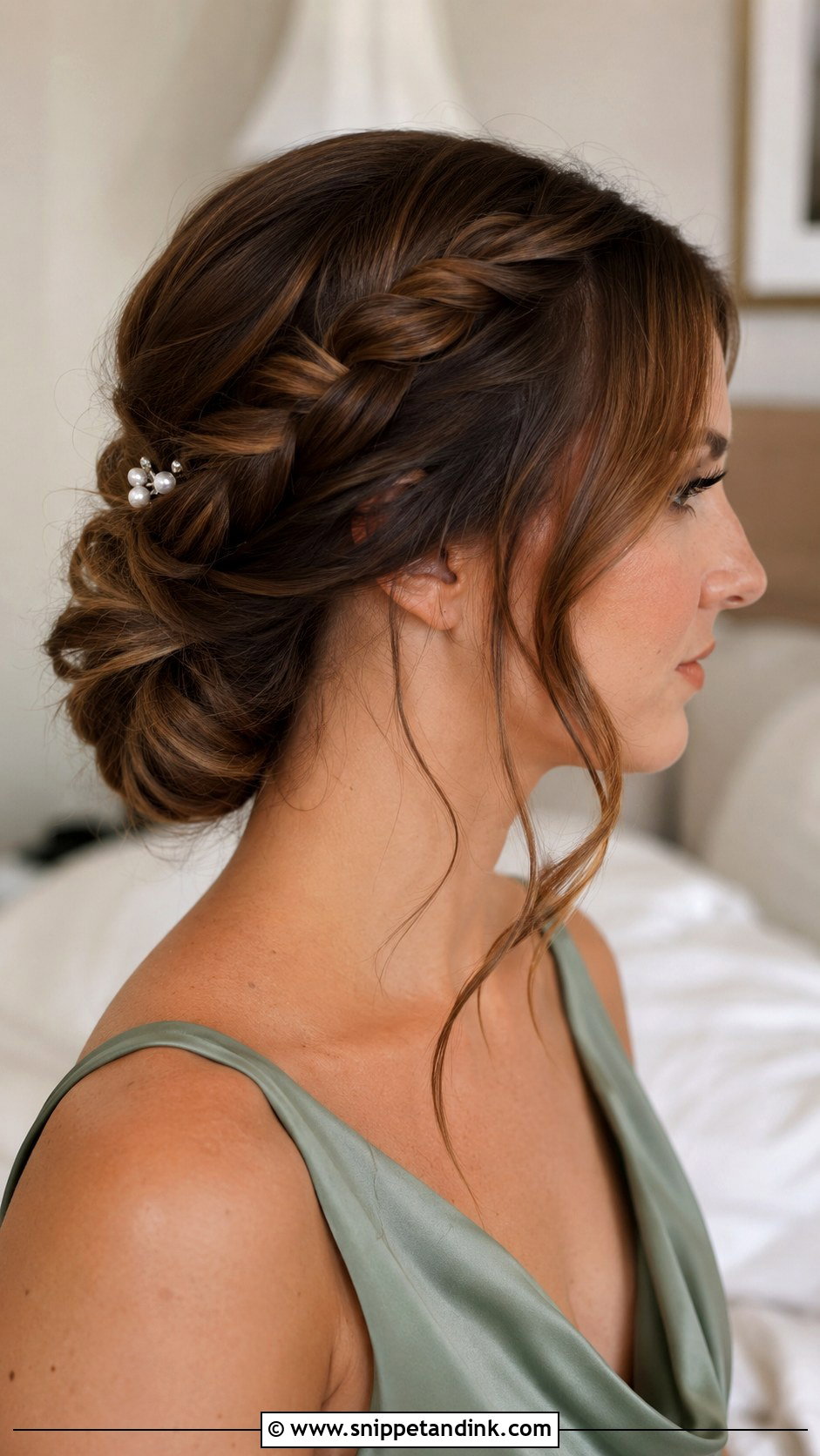 Braided Low Bun Bridesmaid Hair - Snippet and Ink - 20 Bridesmaid Hair Updo Braid Ideas
